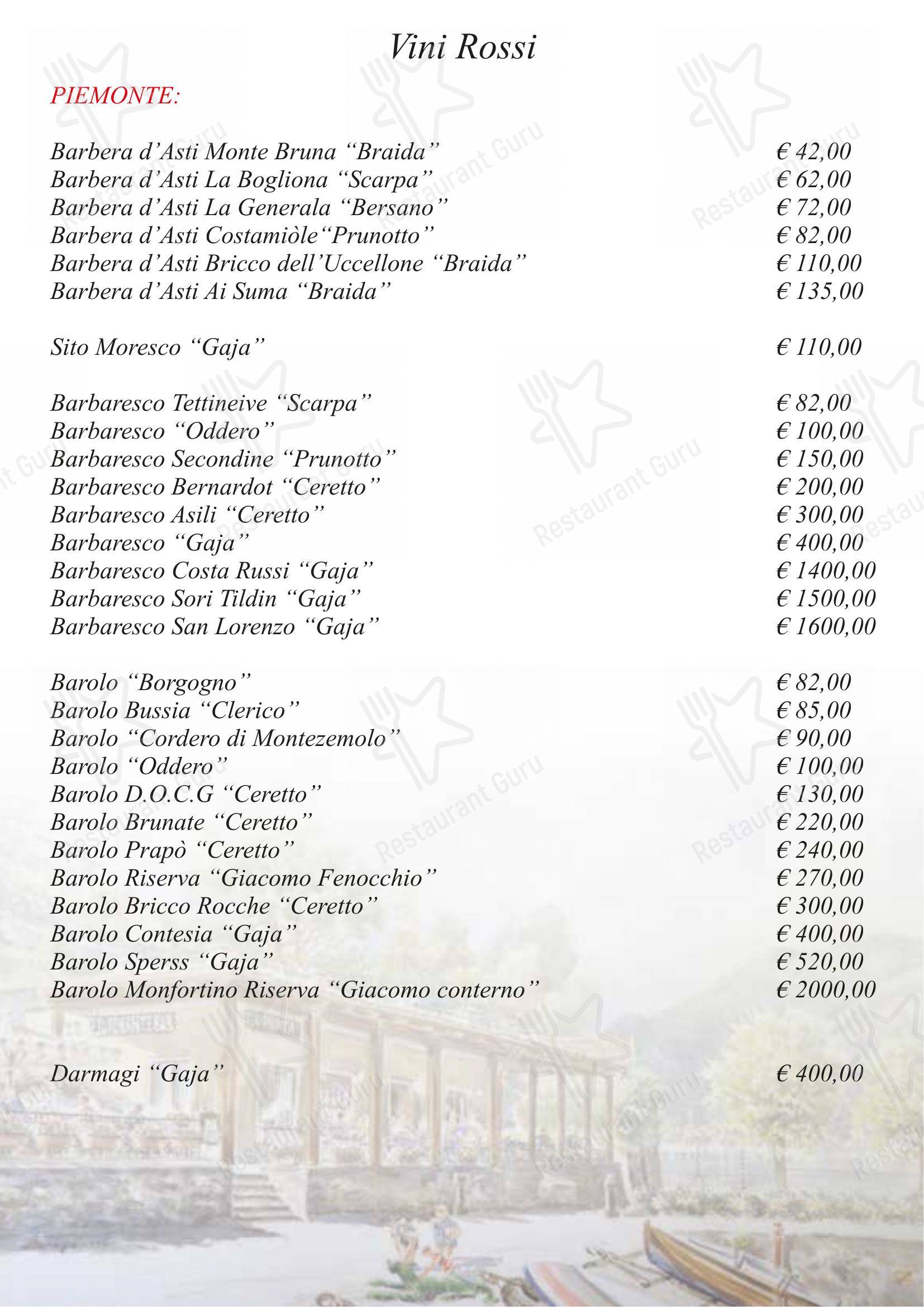 Ristorante La Punta in Bellagio - Коктейльная карта