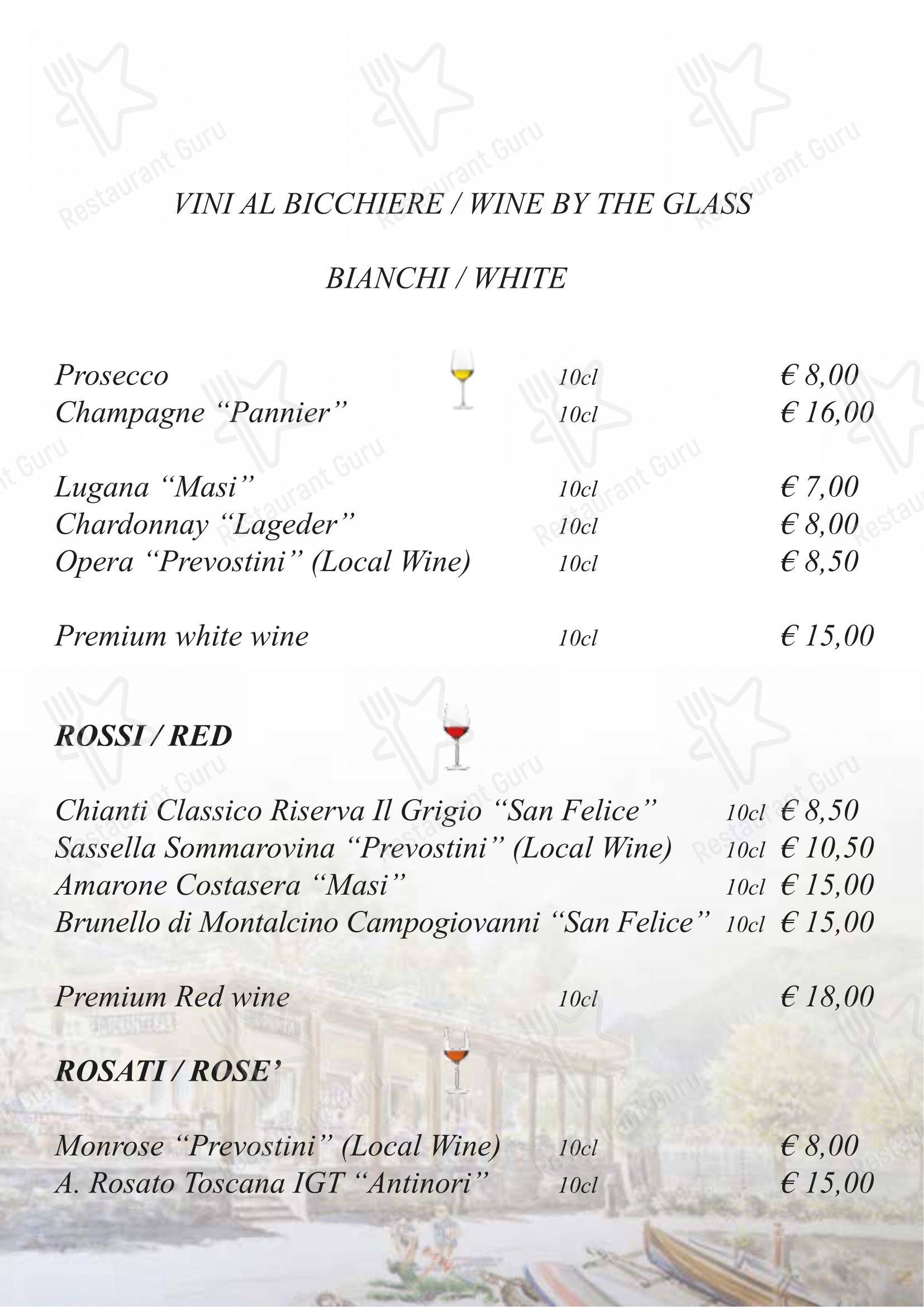 Menu di Ristorante La Punta - Коктейльная карта