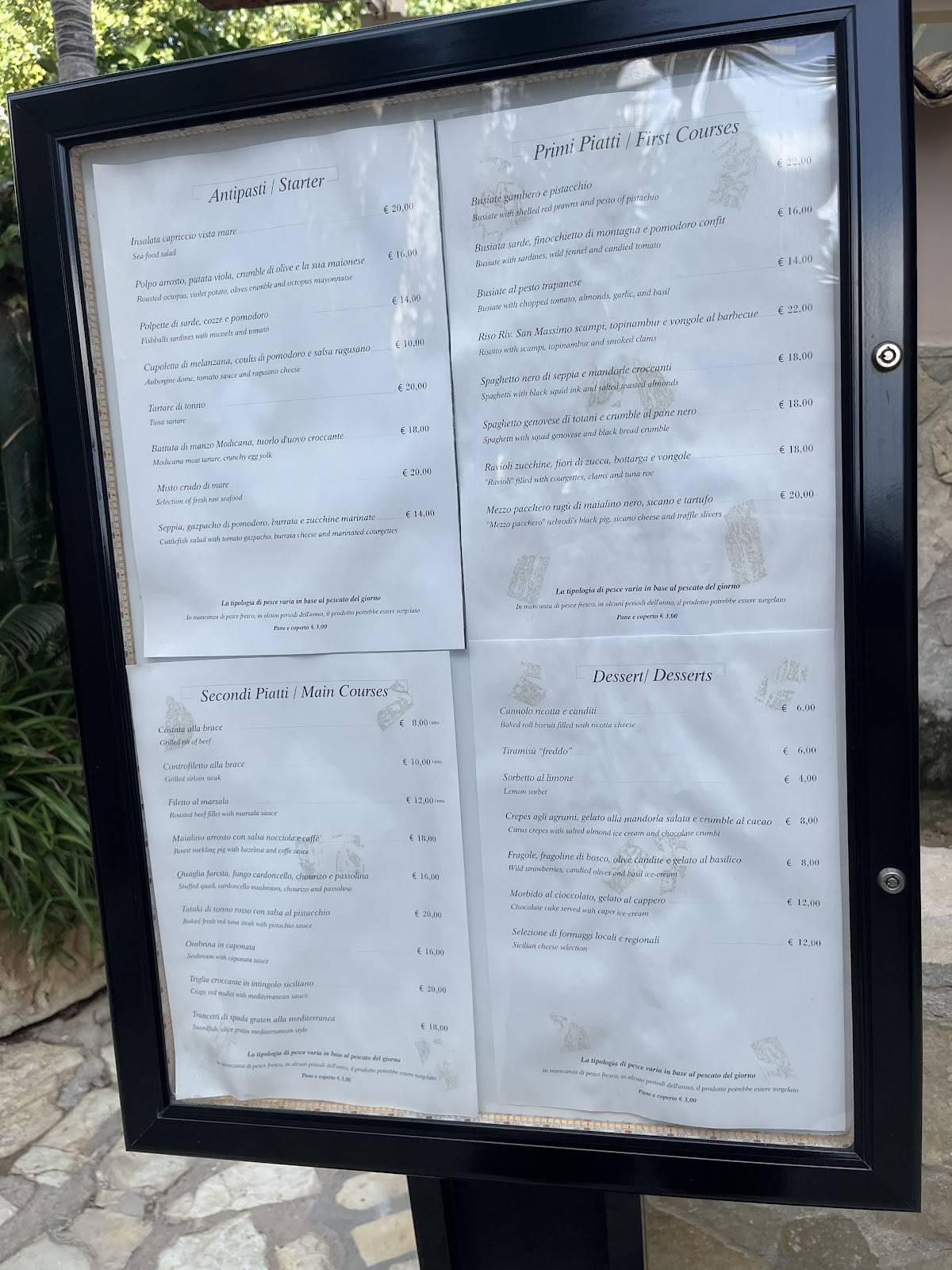 Menu di Ristorante La Tavernetta 