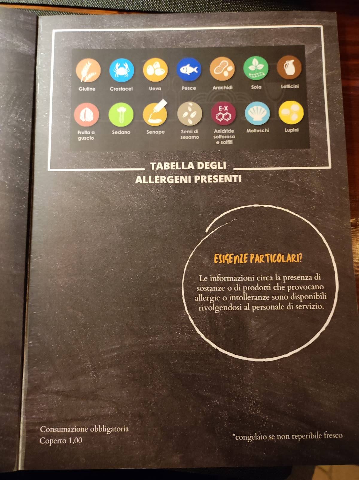 Menu di Maracanà pub 
