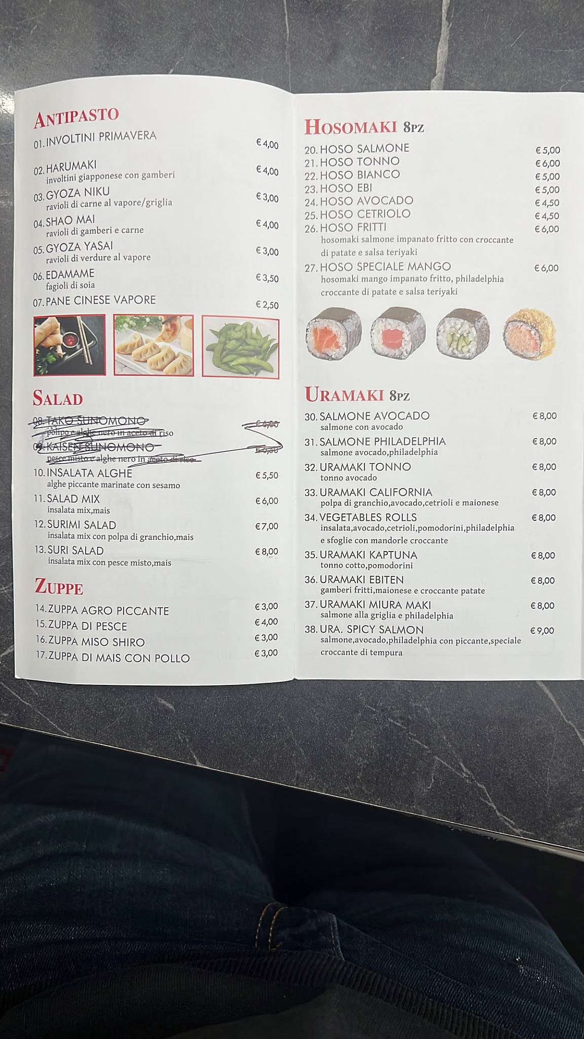 Menu di Ristorante Namu 