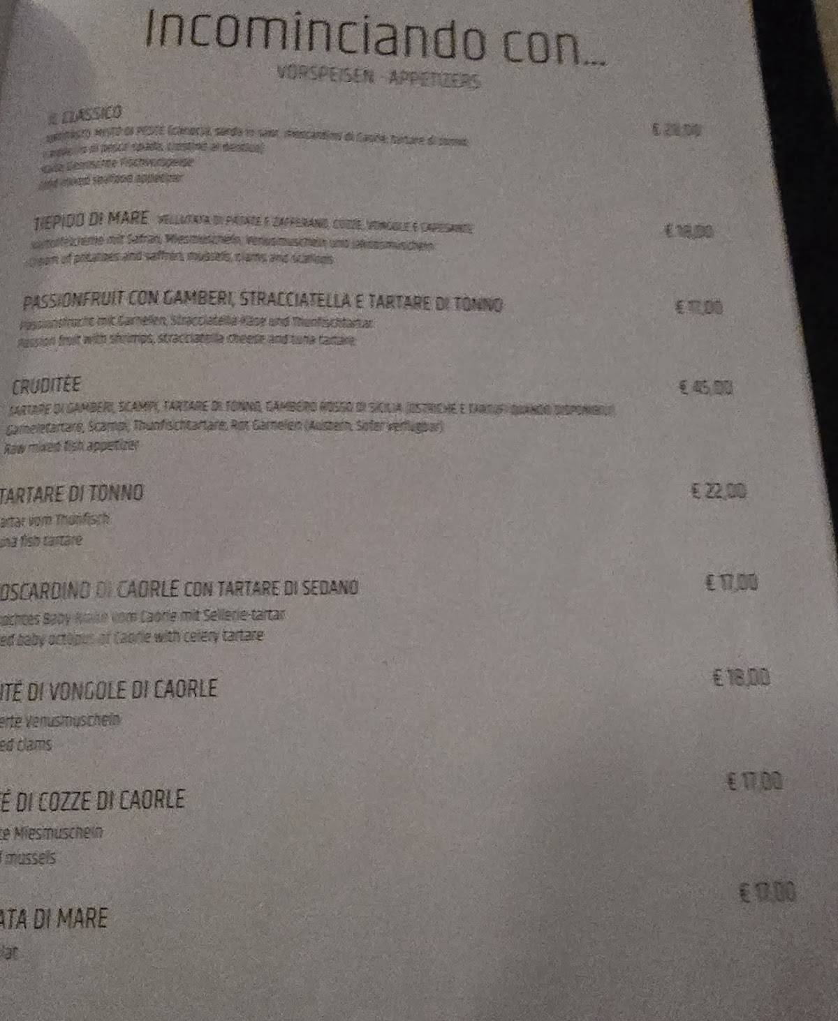 Menu di Ristorante Pizzeria Ae do Rode 