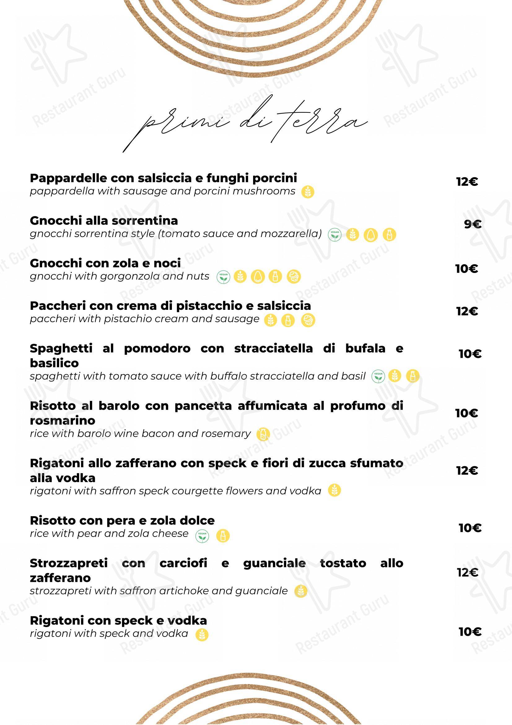 Menu per Ristorante Pizzeria Andromeda ristorante