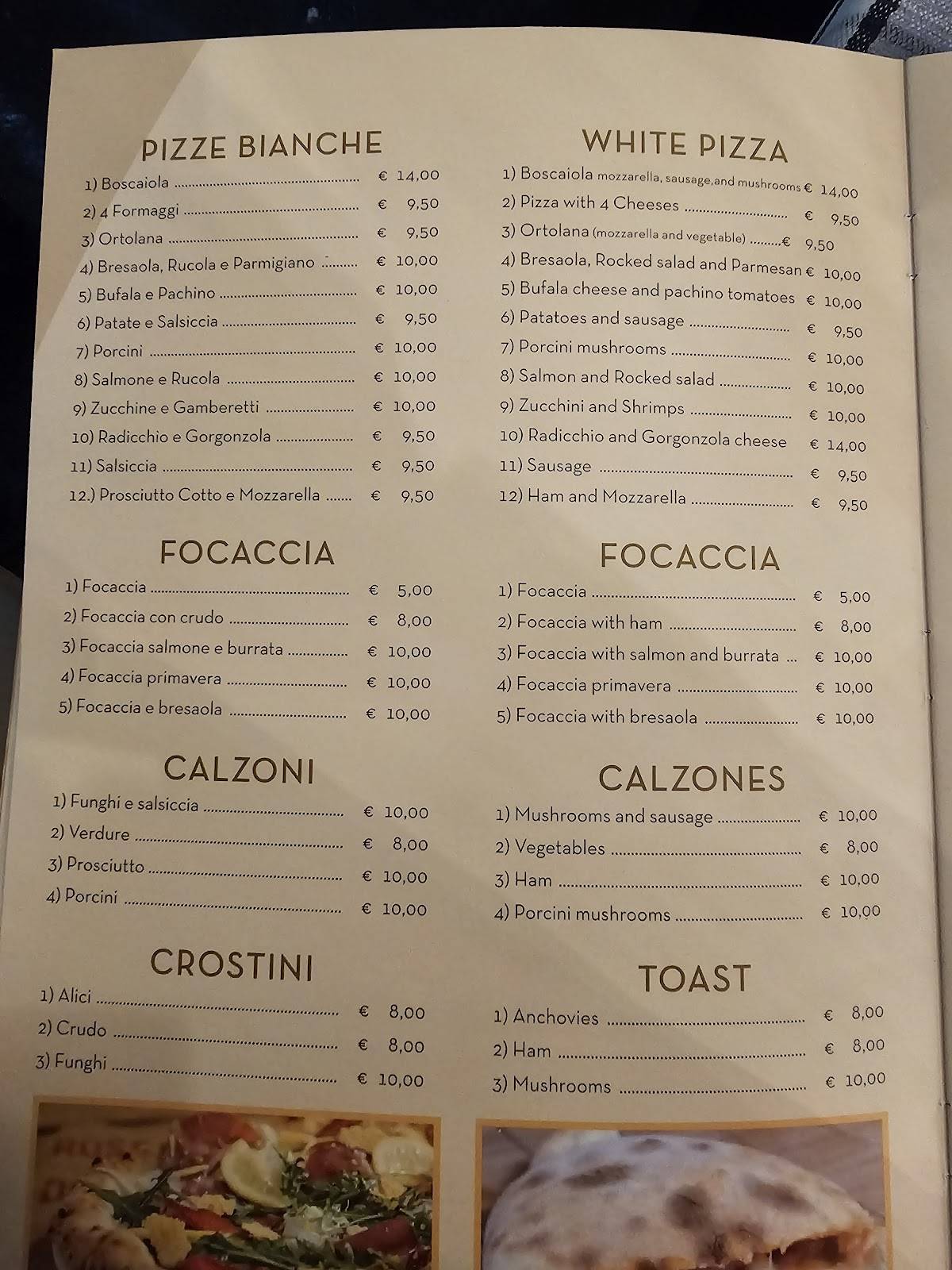 Menu di Ristorante Pizzeria Castello 