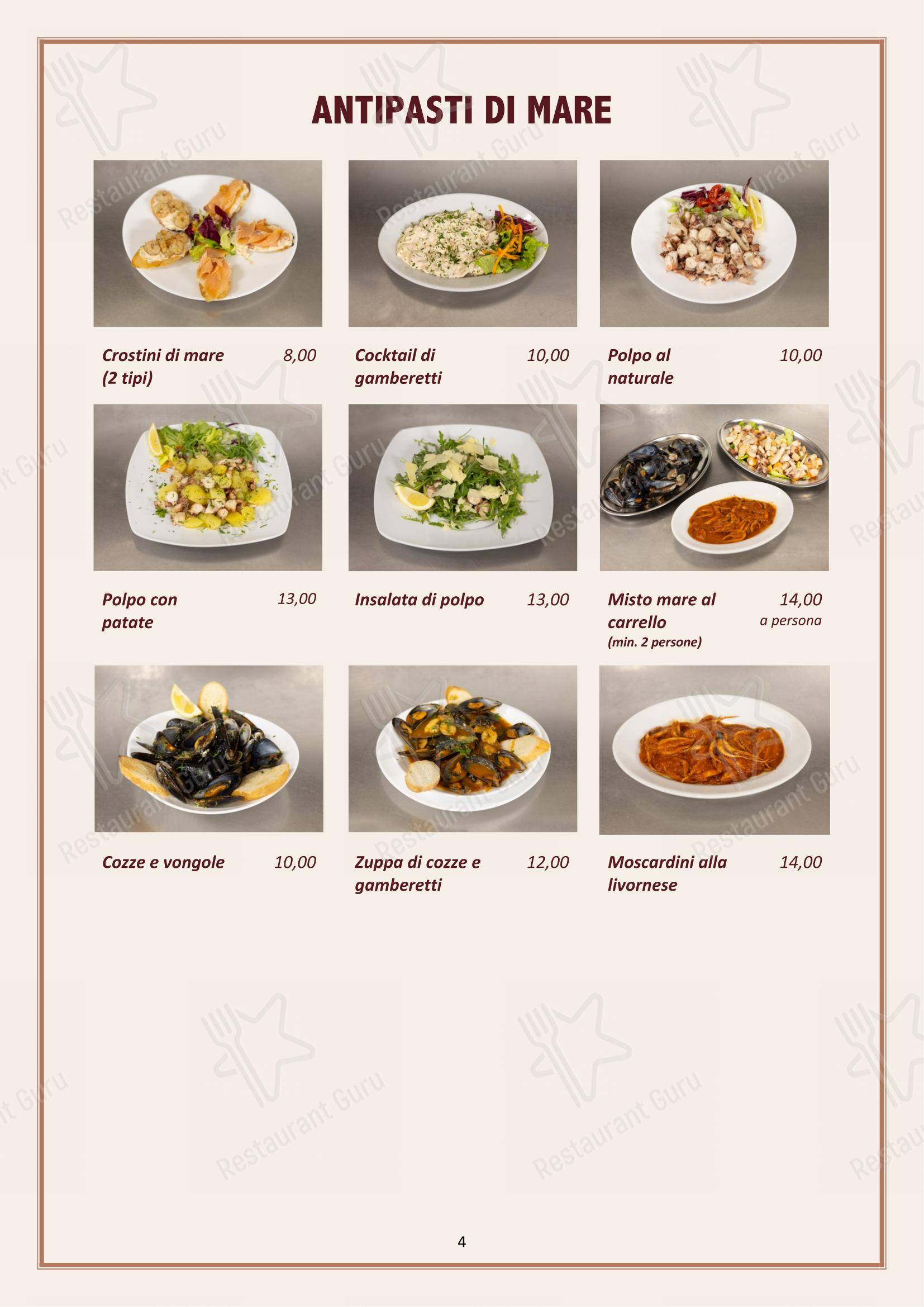 Ristorante Pizzeria Da Foffo in Signa - Menu