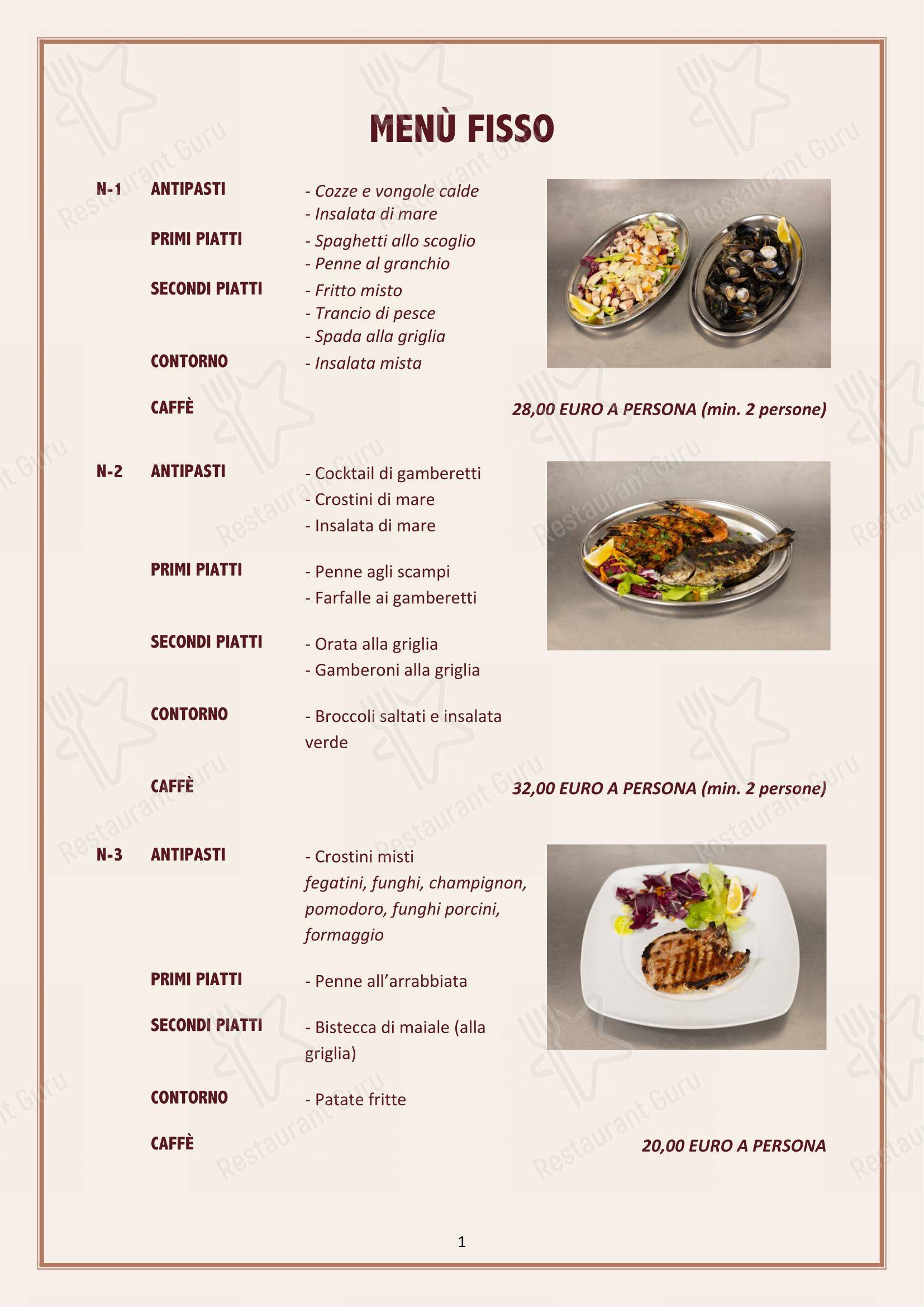 Menu per Ristorante Pizzeria Da Foffo pizzeria