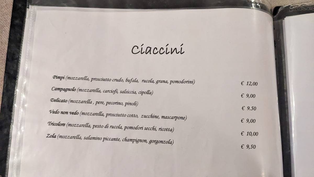 Menu di Ristorante Pizzeria Da Meme 