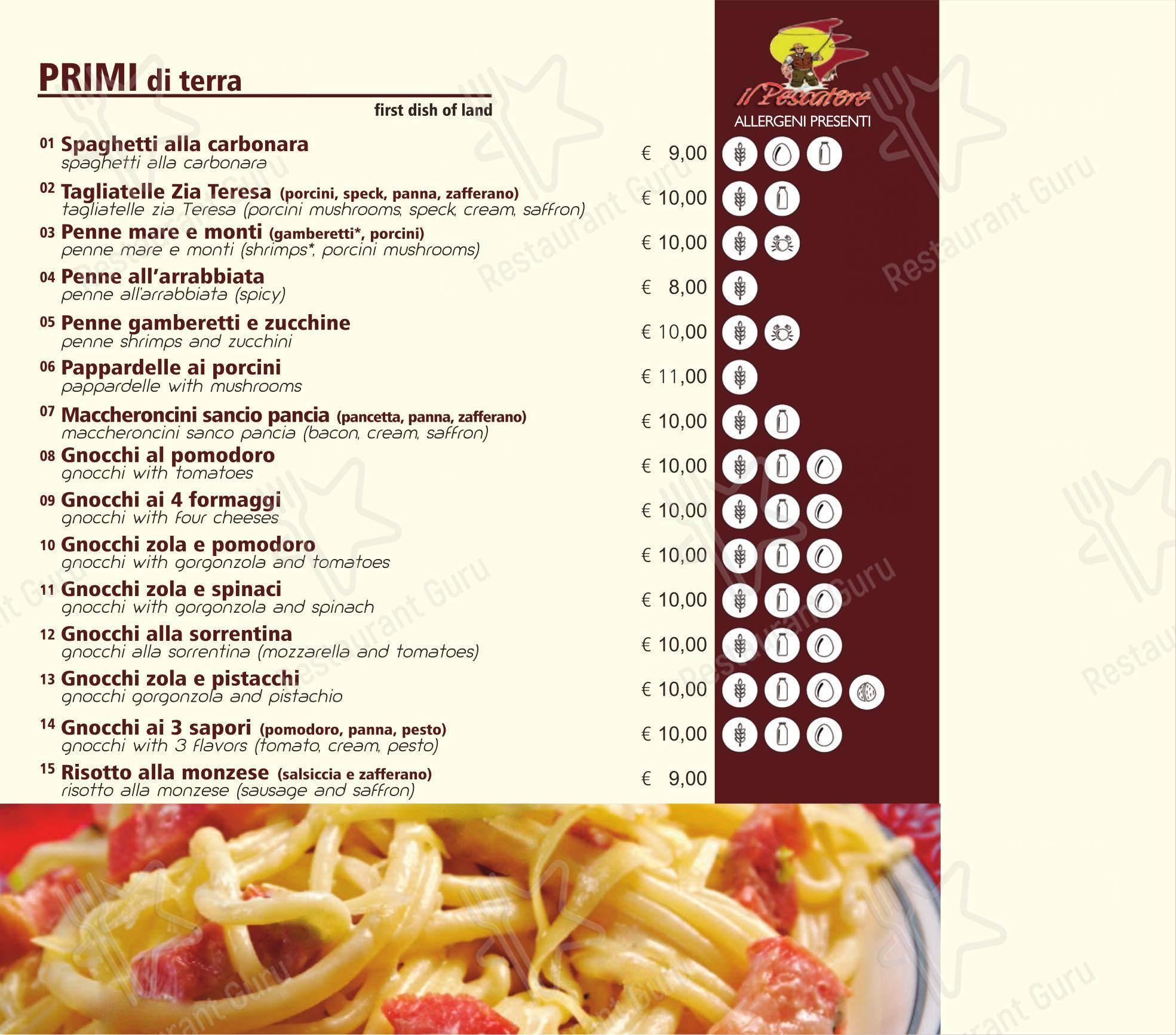 Menu per Ristorante Pizzeria Il Pescatore 4 pizzeria