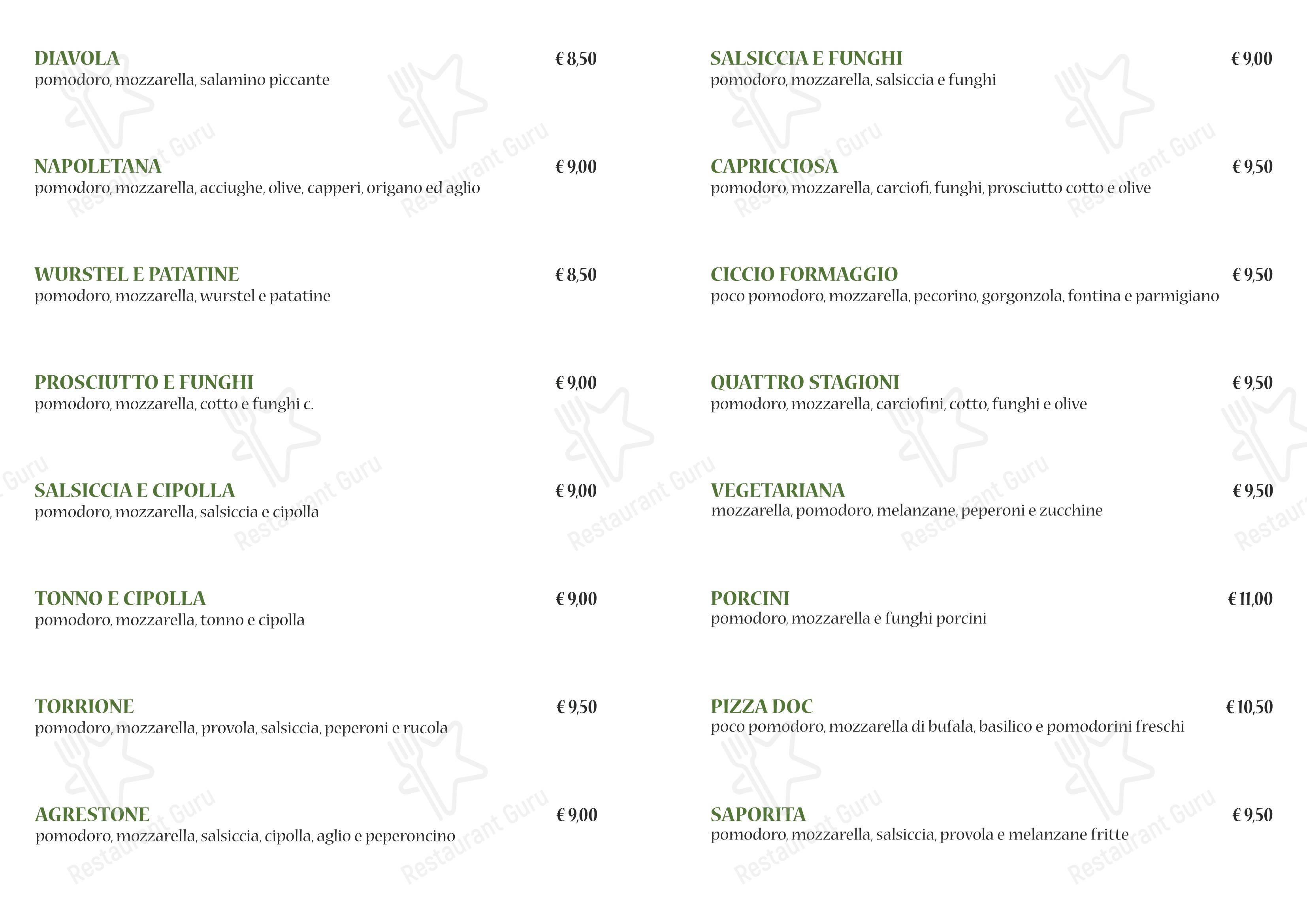 Ristorante Pizzeria Il Torrione in Colle di Val d'Elsa - Menu