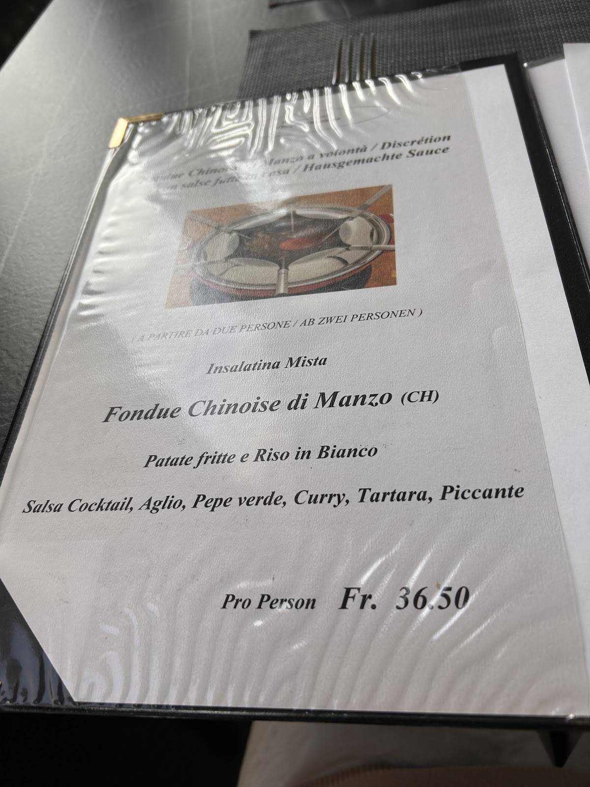 Menu di Ristorante Pizzeria La Pergola Di Napoleone 