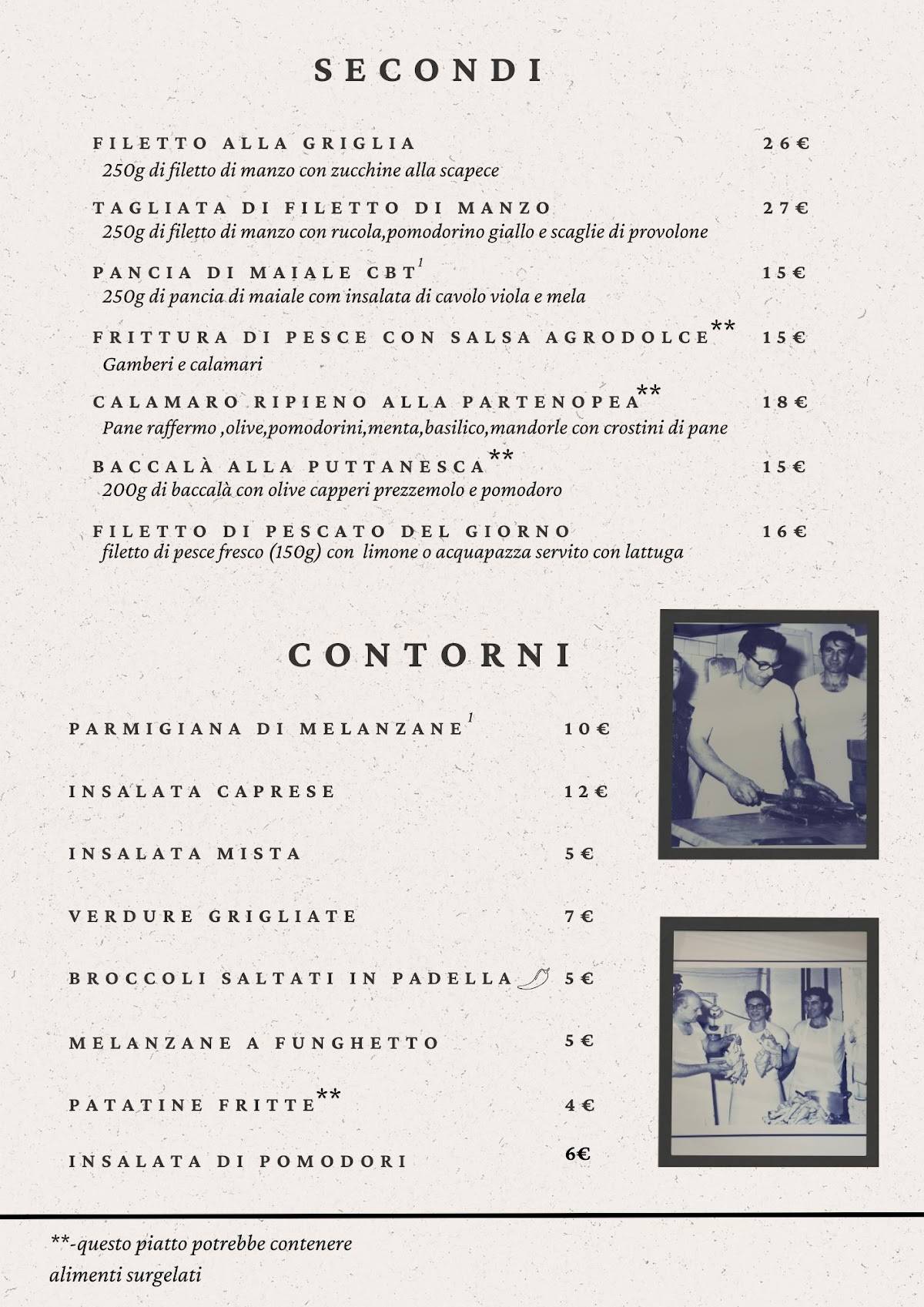 Menu di Ristorante Pizzeria Ninuccio Meta 