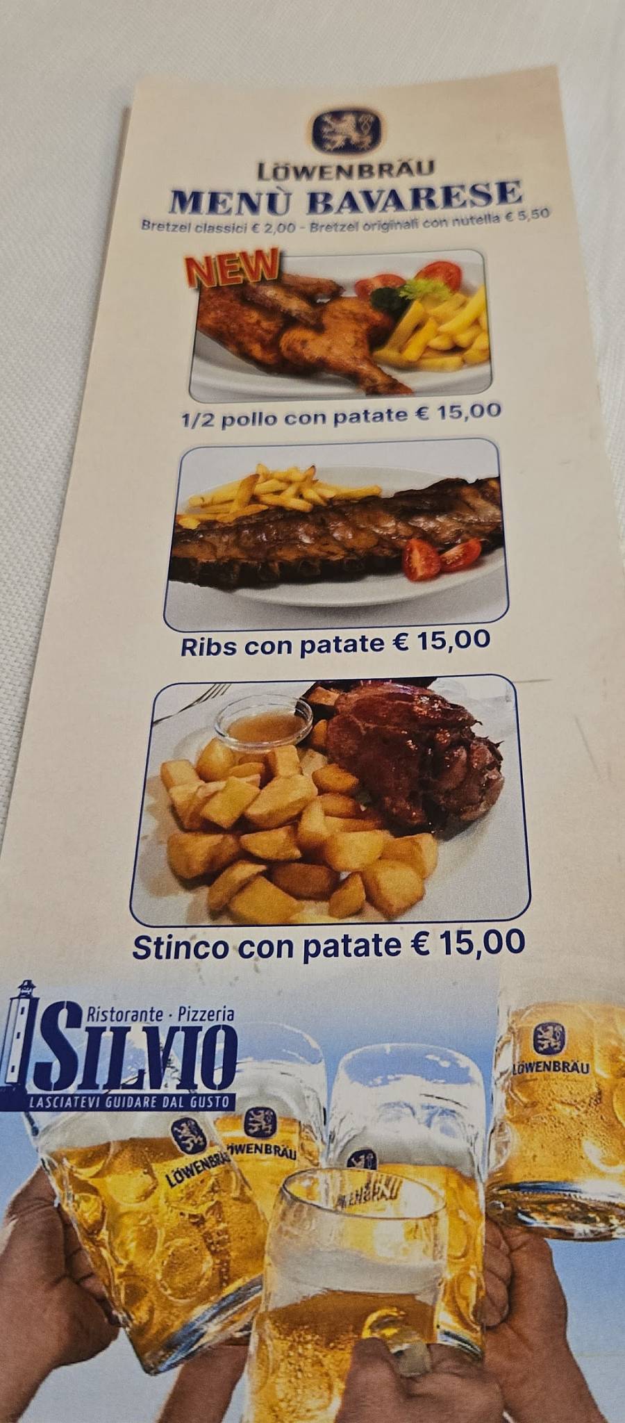 Menu di Ristorante Pizzeria Silvio 