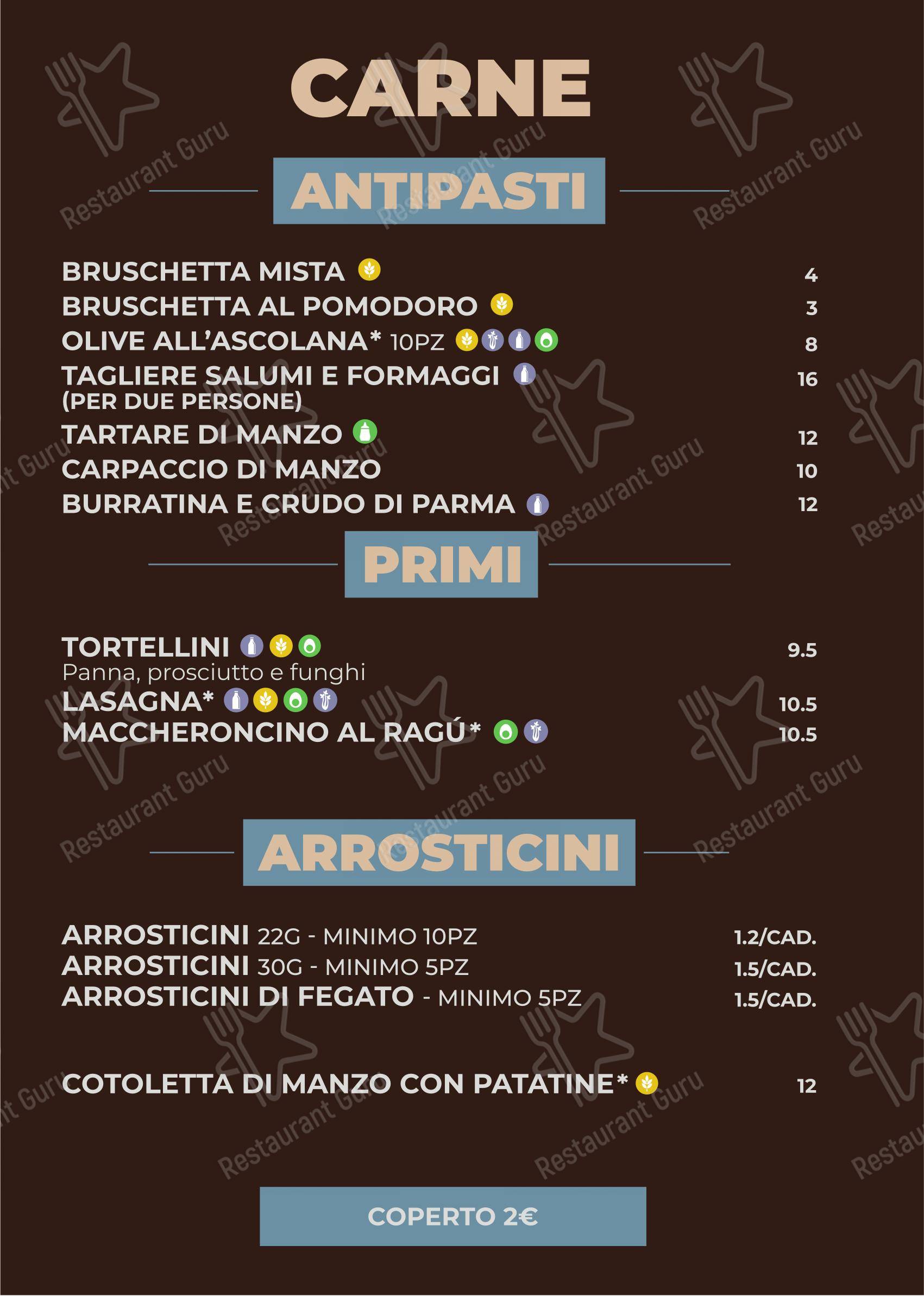 Menu di Ristorante Pizzeria Tortuga Martinsicuro - Menu