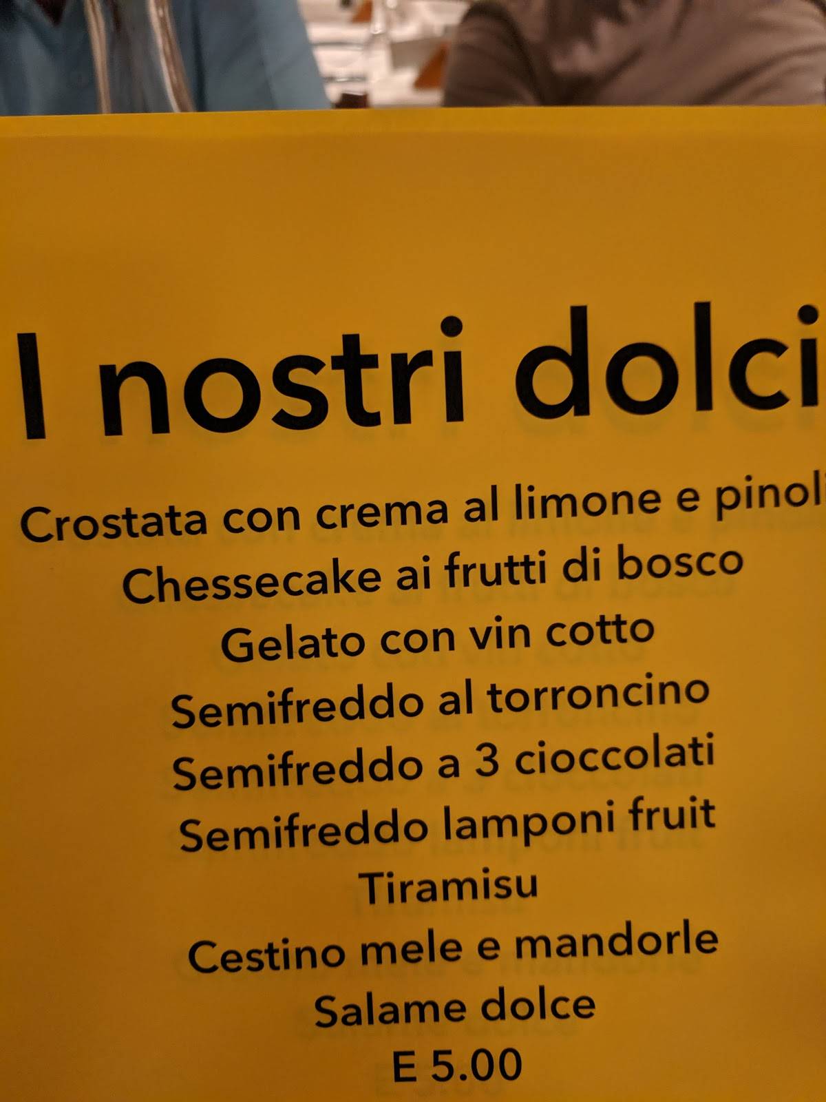 Menu di Pizzeria Ristorante Vecchio Cornione 