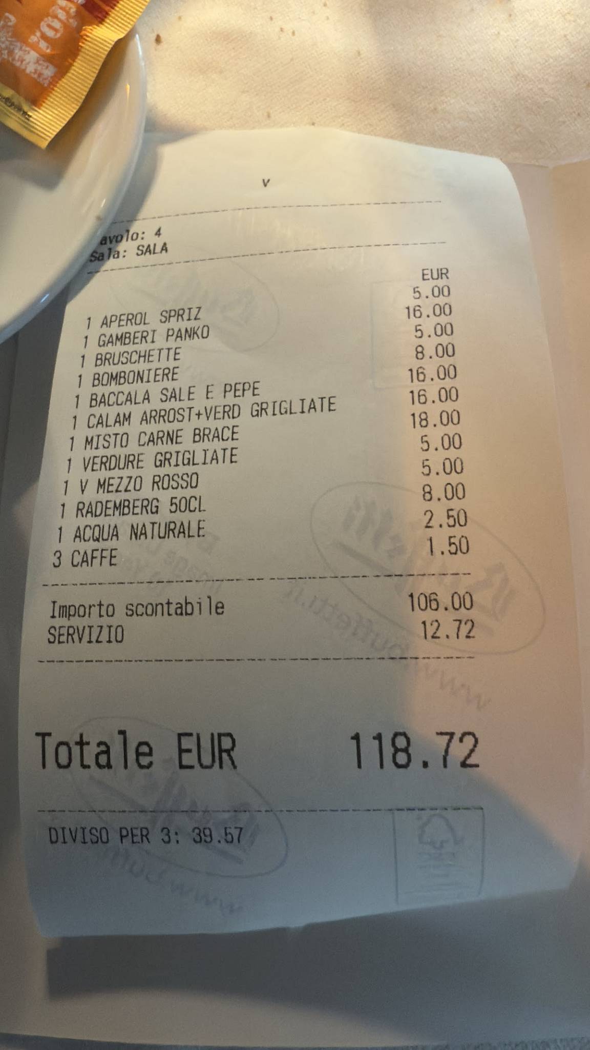 Menu di Ristorante Pizzeria da Sabatino ai Camaldoli 
