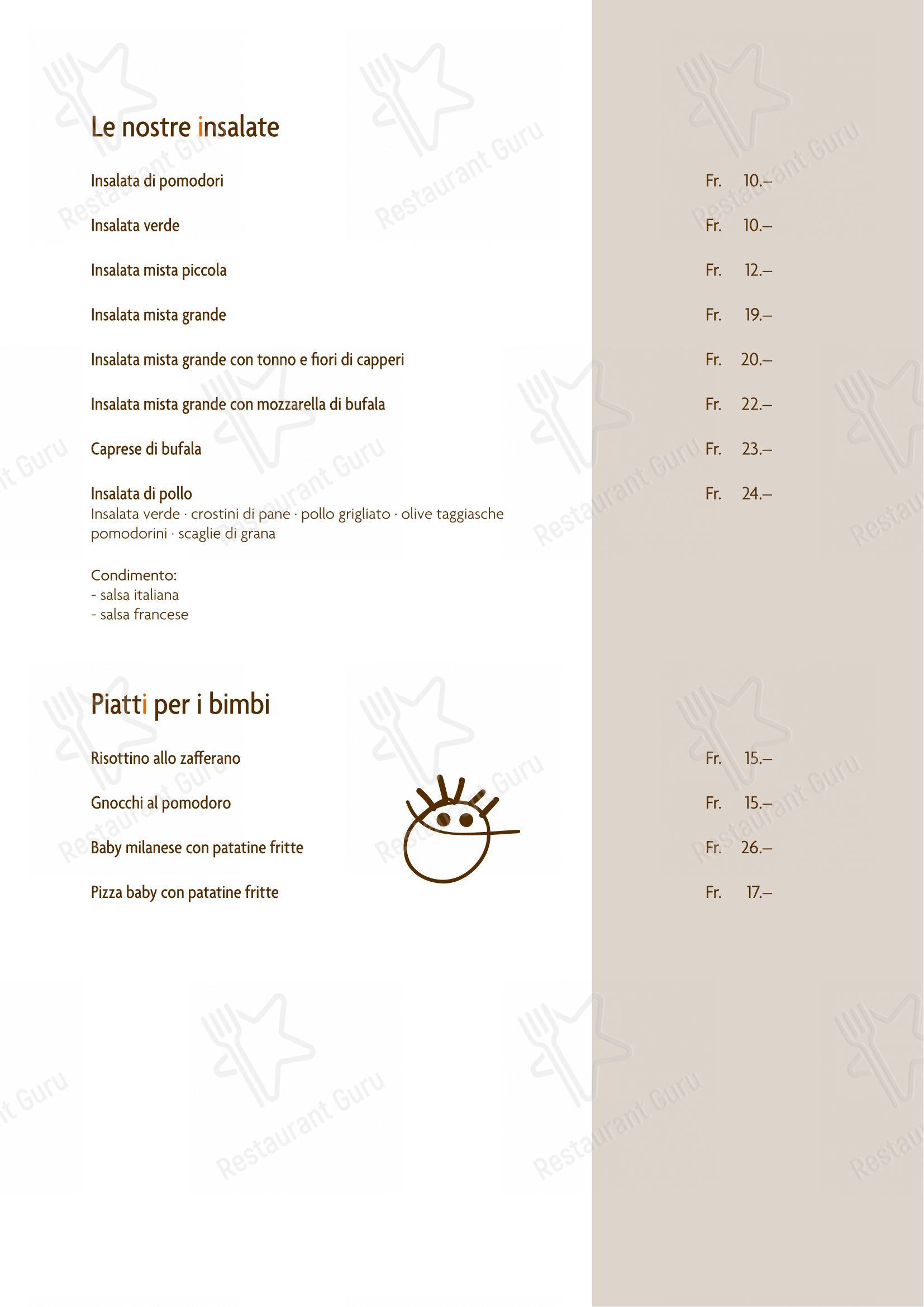 Menu per Prisma in Bellinzona