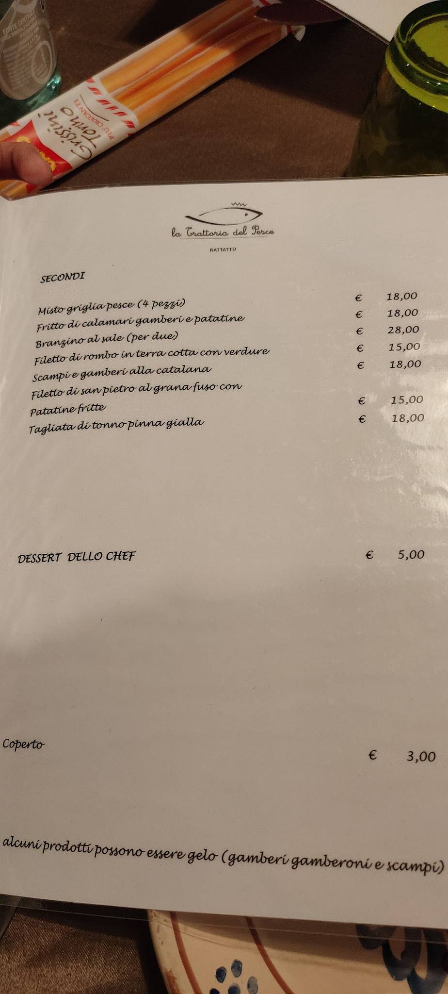 Menu di Rattatu 