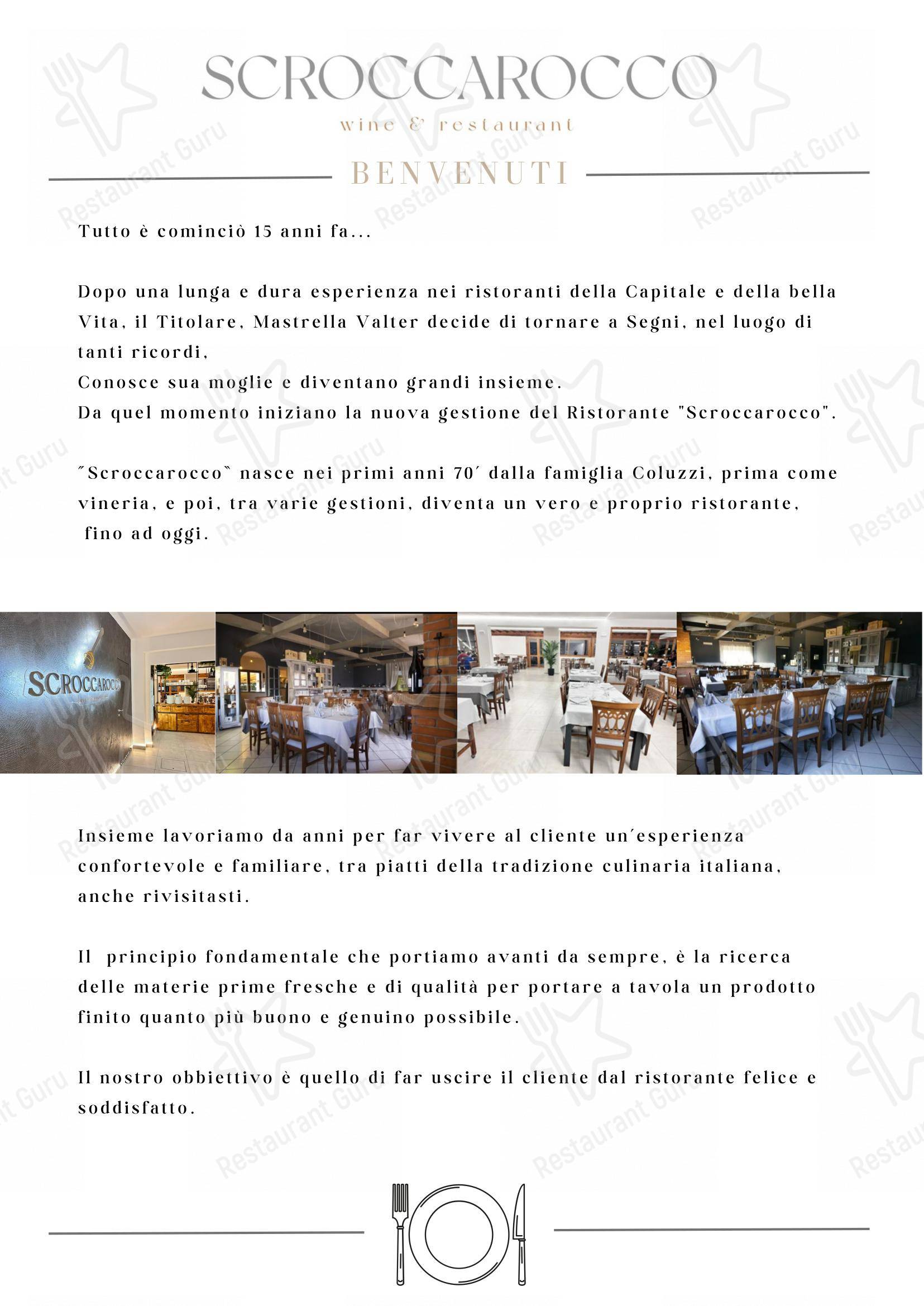 Menu di Ristorante Scroccarocco - Menu
