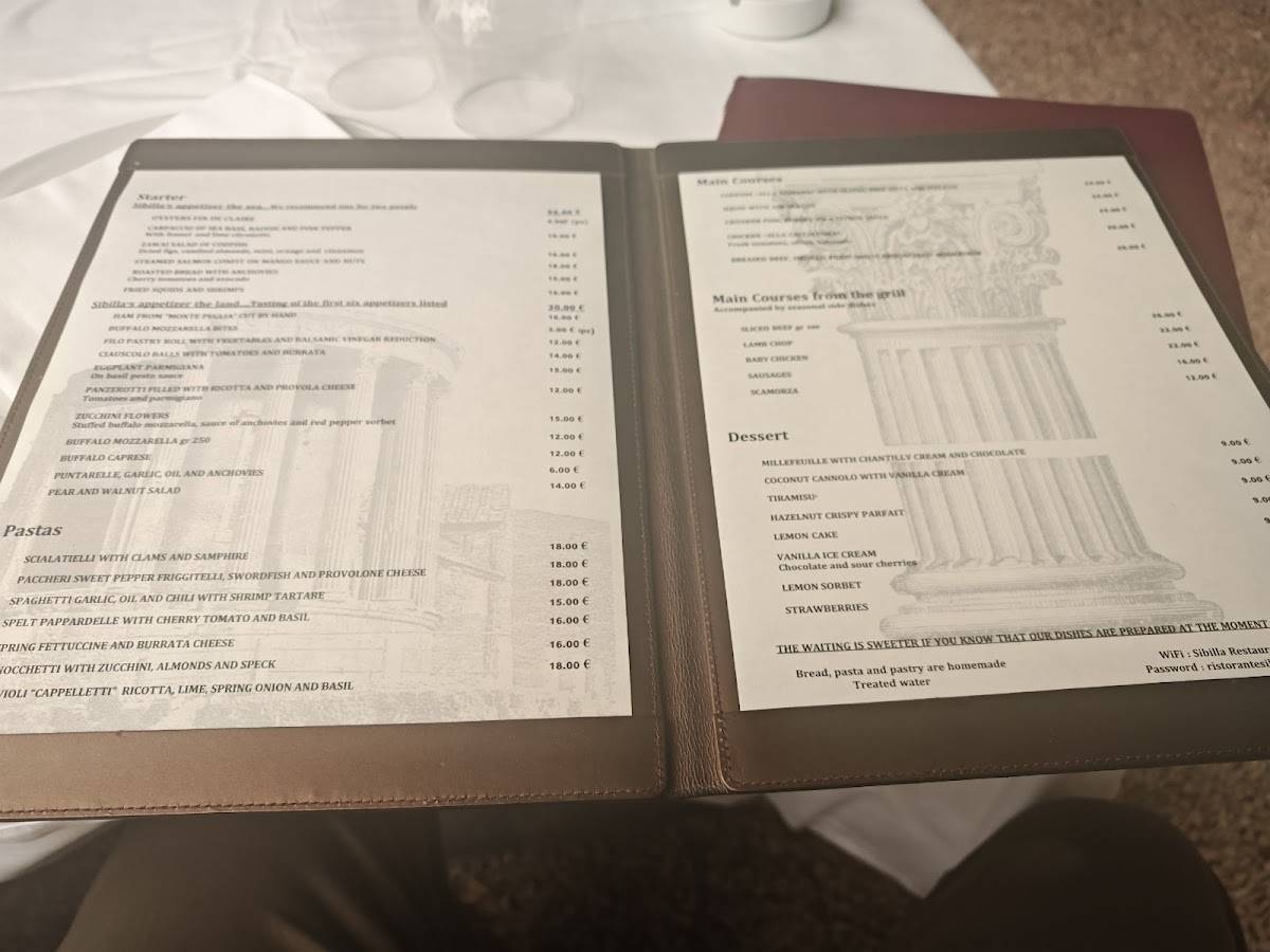 Menu di Ristorante Sibilla 