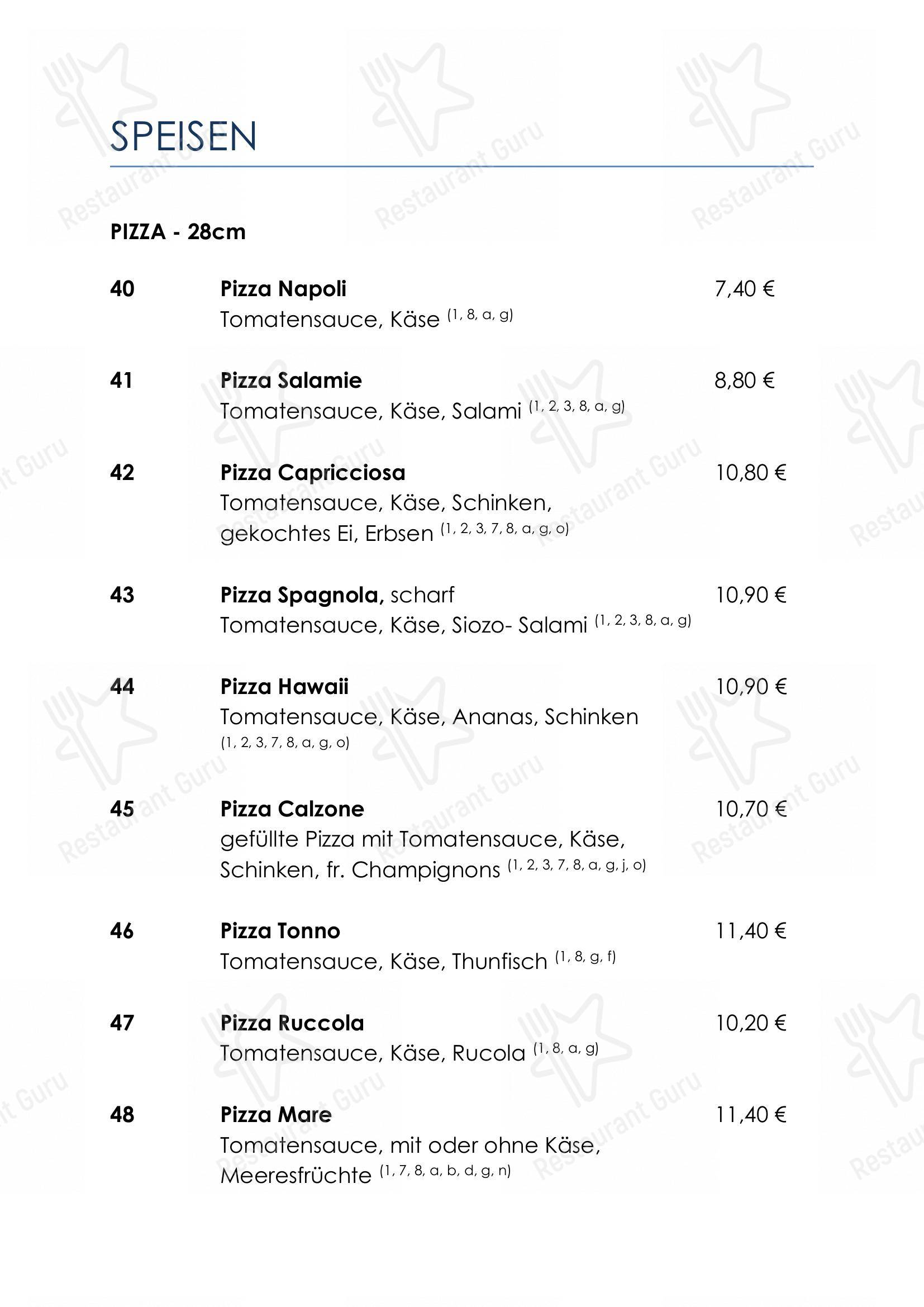 Menu bar pour Ristorante Toscanini dans Hanovre