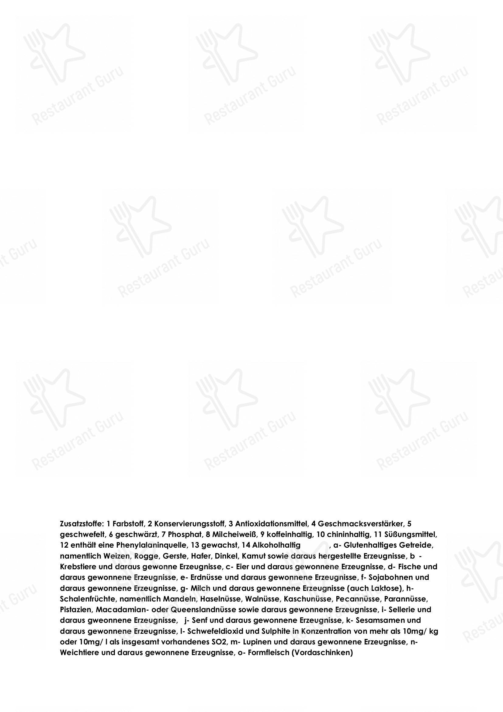Menu bar pour Ristorante Toscanini dans Hanovre