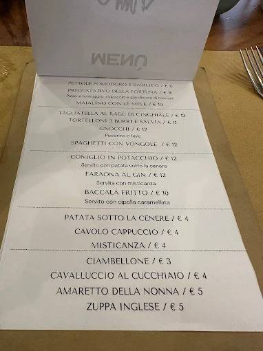 Menu di Ristorante Trattoria della Fortuna Jesi 