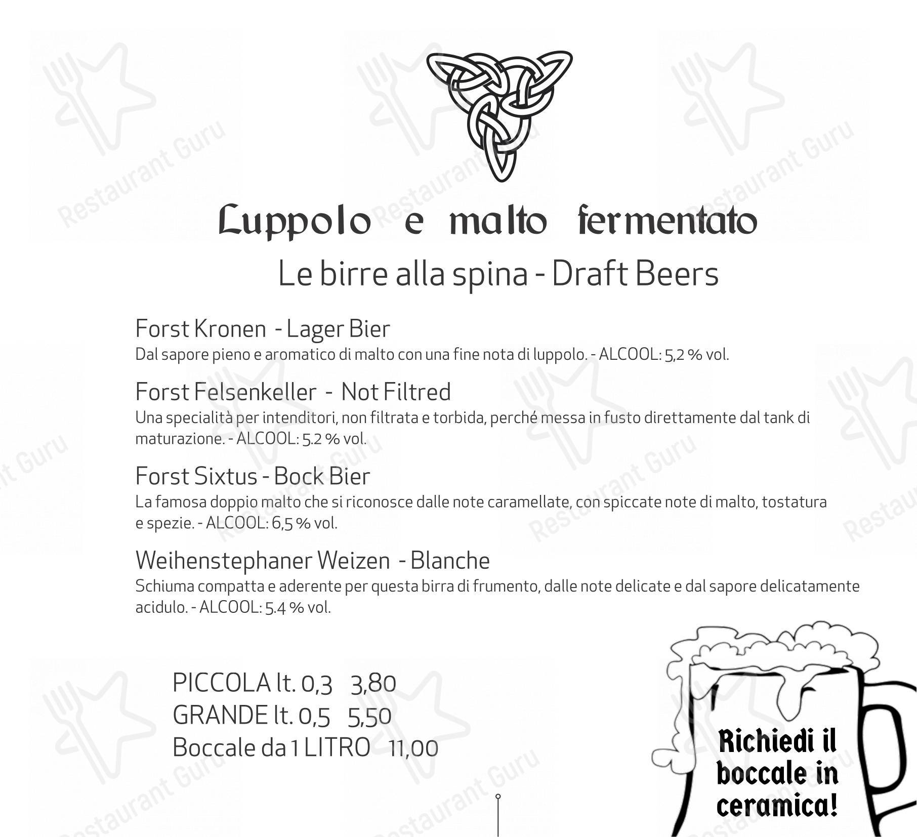 Menu bar per Ristorante Vikingo in Domodossola