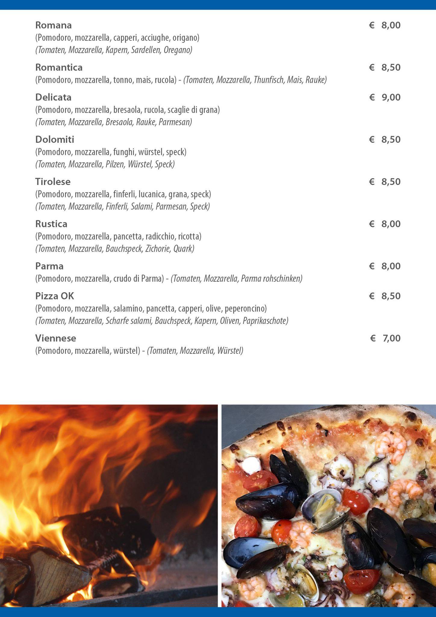 Menu di Ristorante alla Staffa 