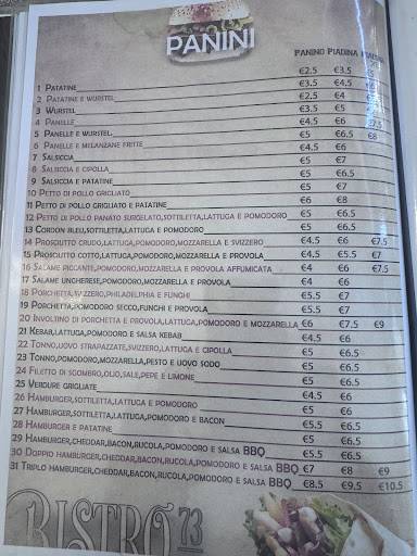 Menu di Ristorante bistro 73 