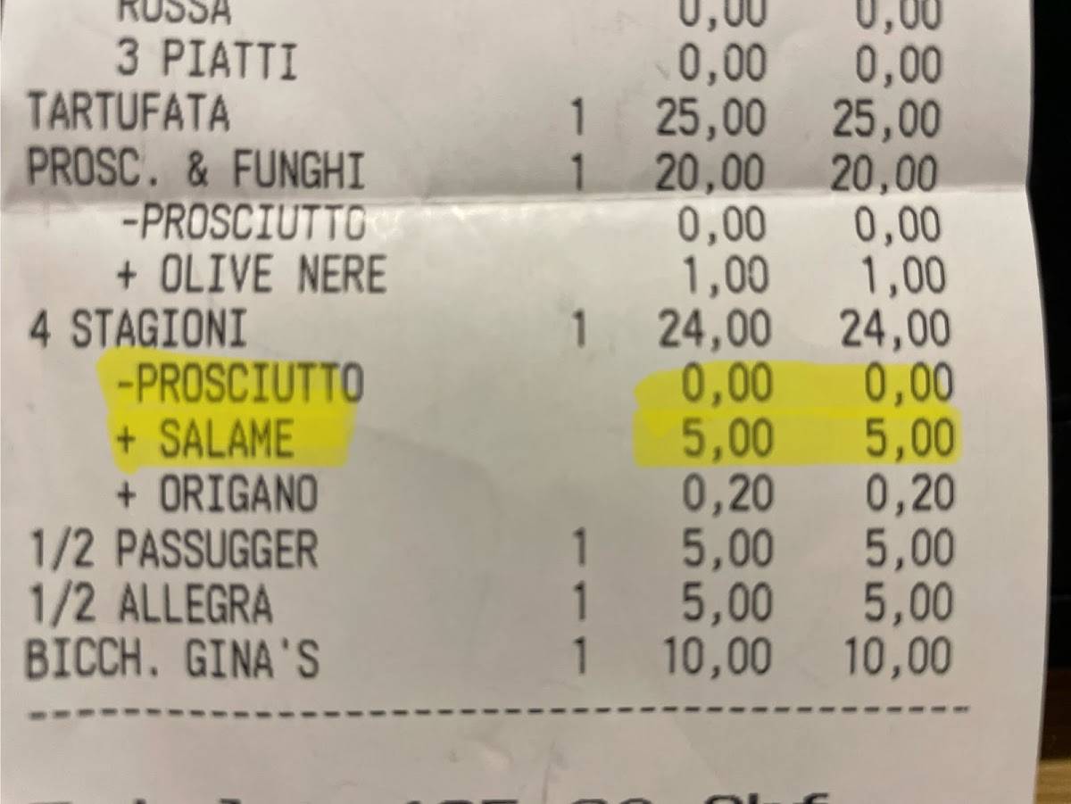 Menu di Ristorante da Gina 