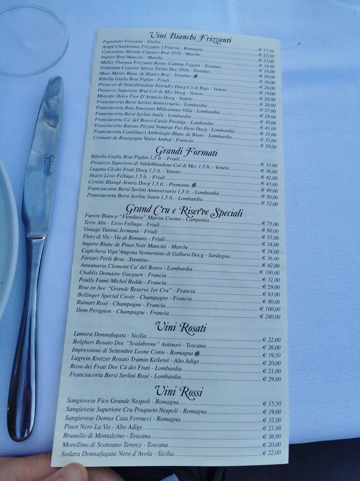 Menu di Ristorante dalla Dina 