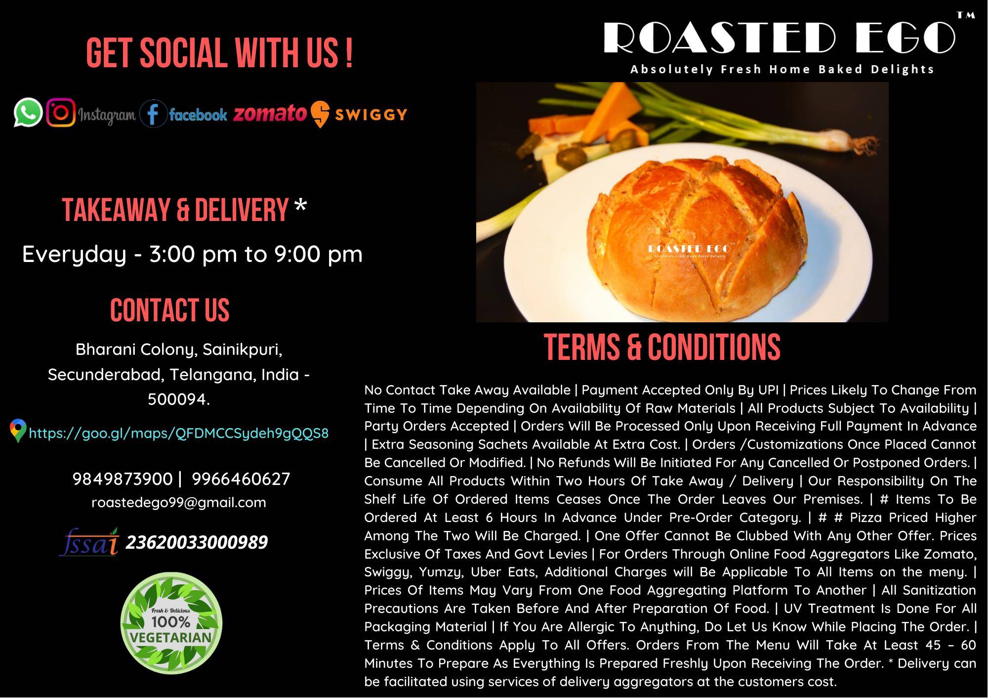 Roasted Ego menu