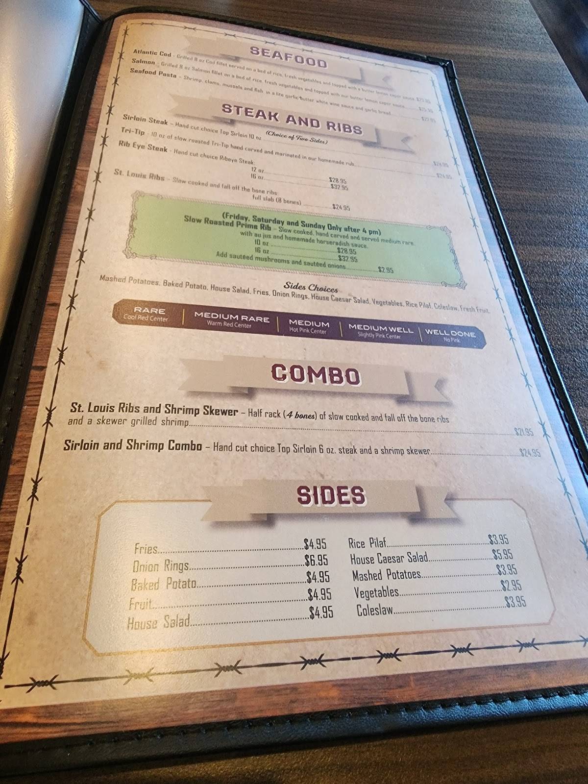 Menu at Rocking K Ranch pub & bar, Hemet