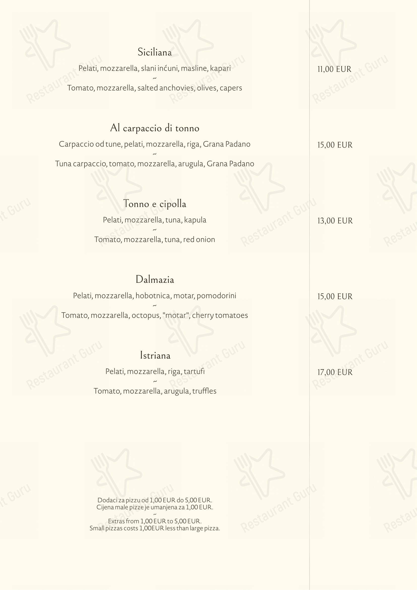 Menu bar per Roko in Abbazia