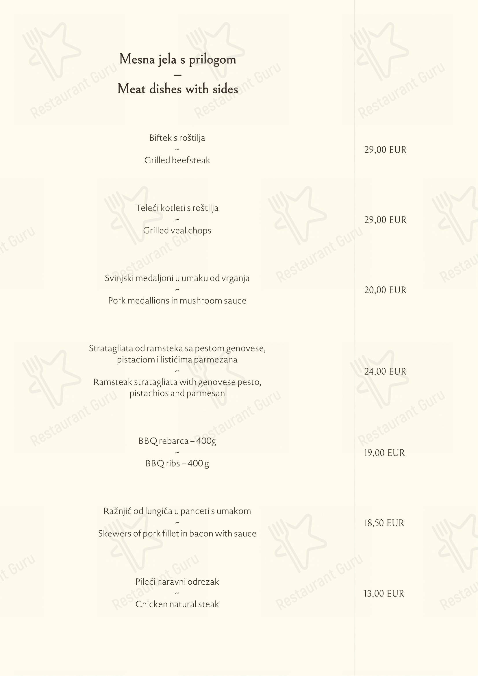 Menu di Roko - Menu bar