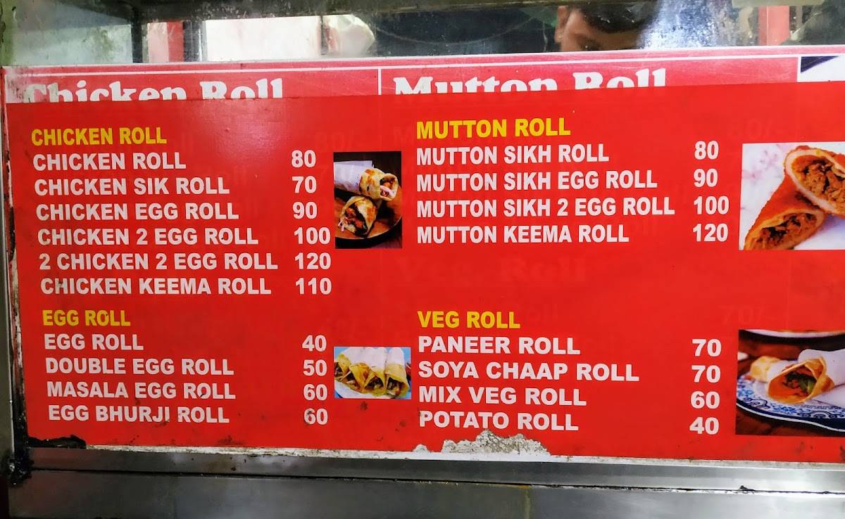 Roll Baba menu