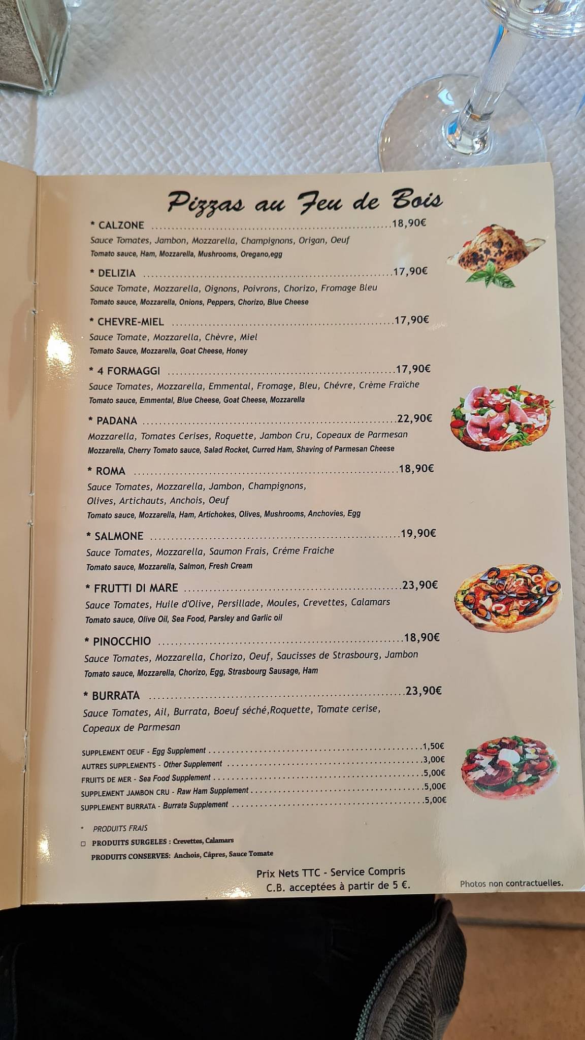 Menu de Roma