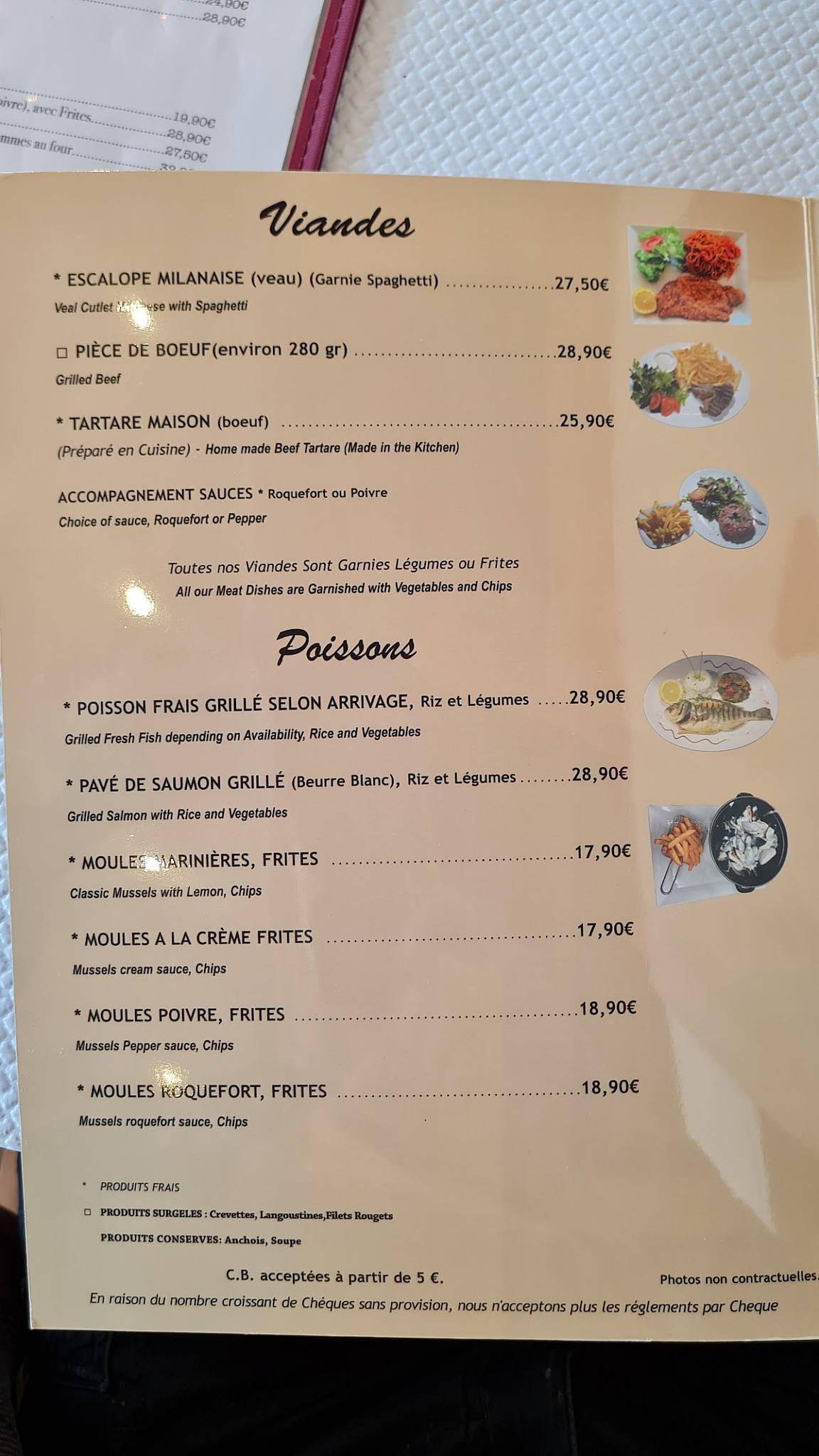 Menu de Roma