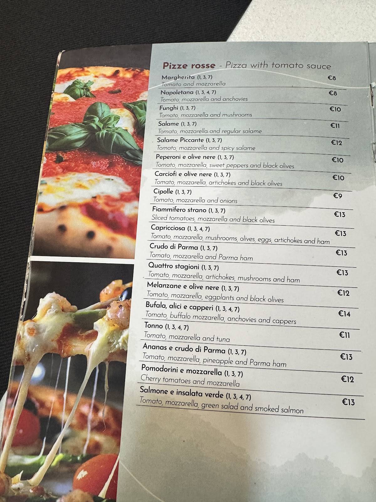 Menu di Il Fiammifero Strano 