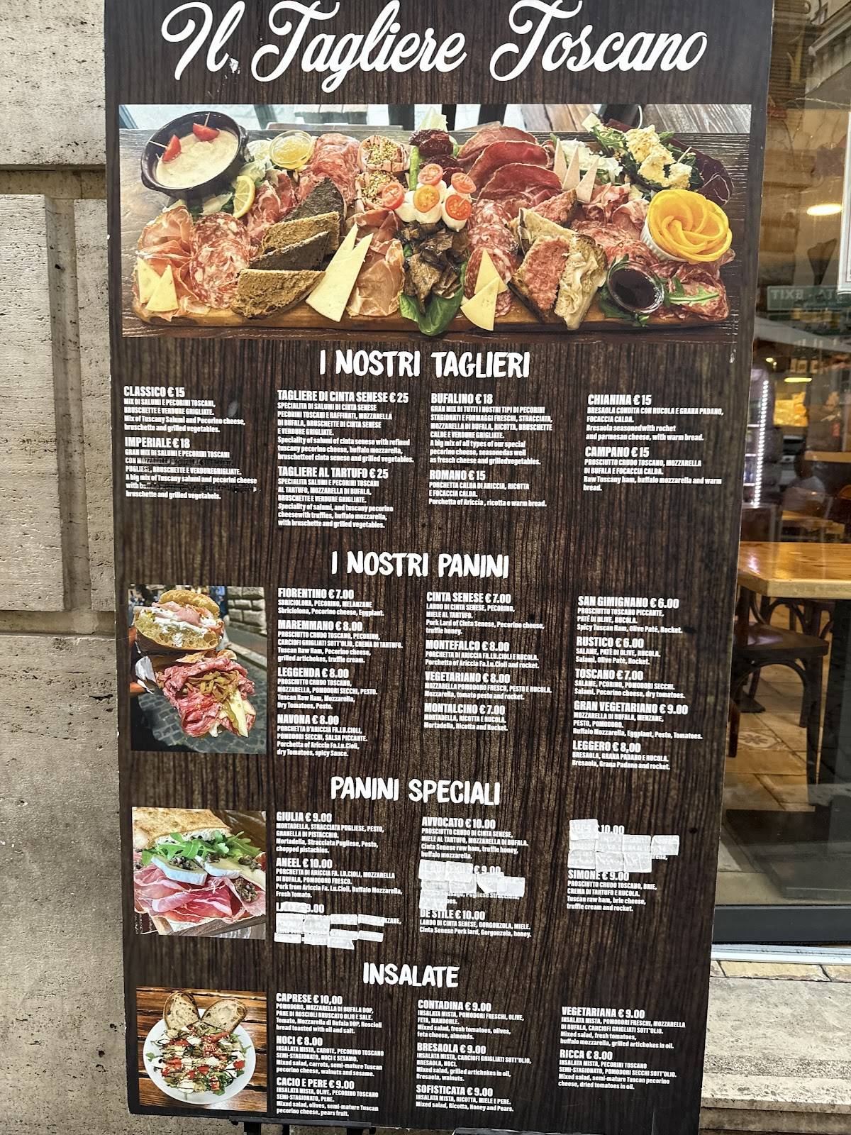 Menu di Il Tagliere Toscano Navona 