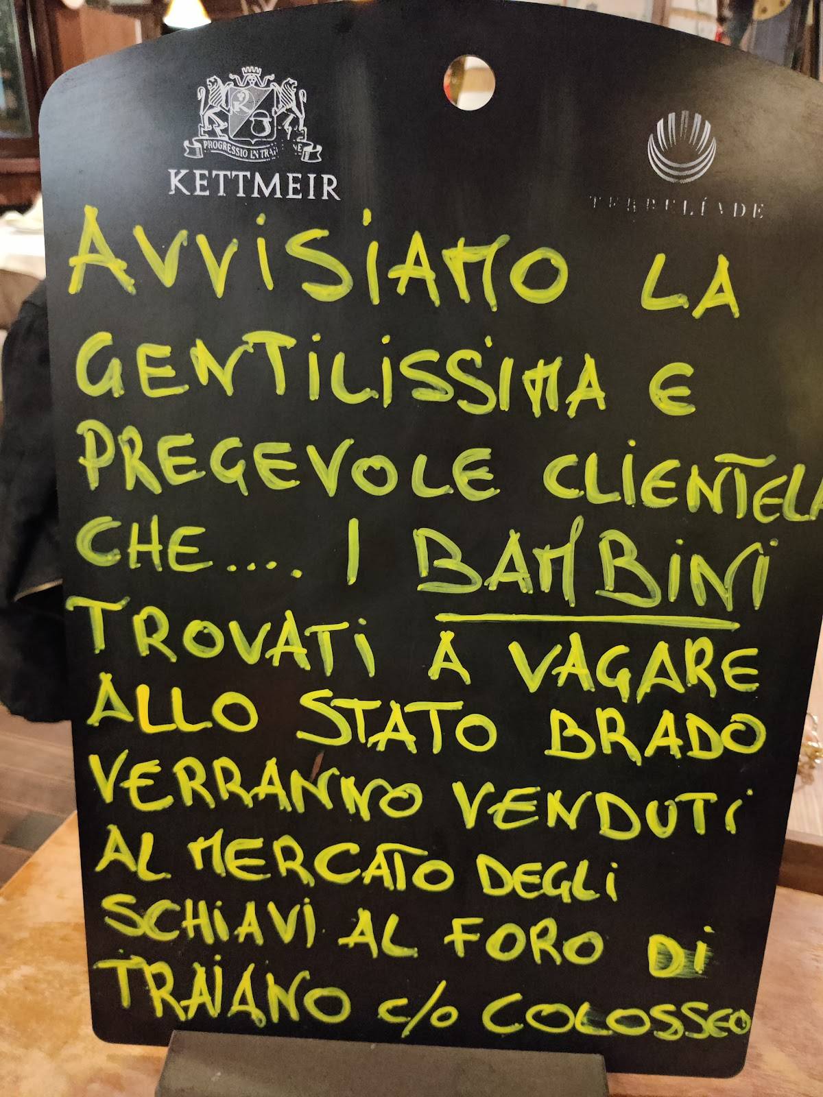Menu di La Locanda del Gatto Nero 