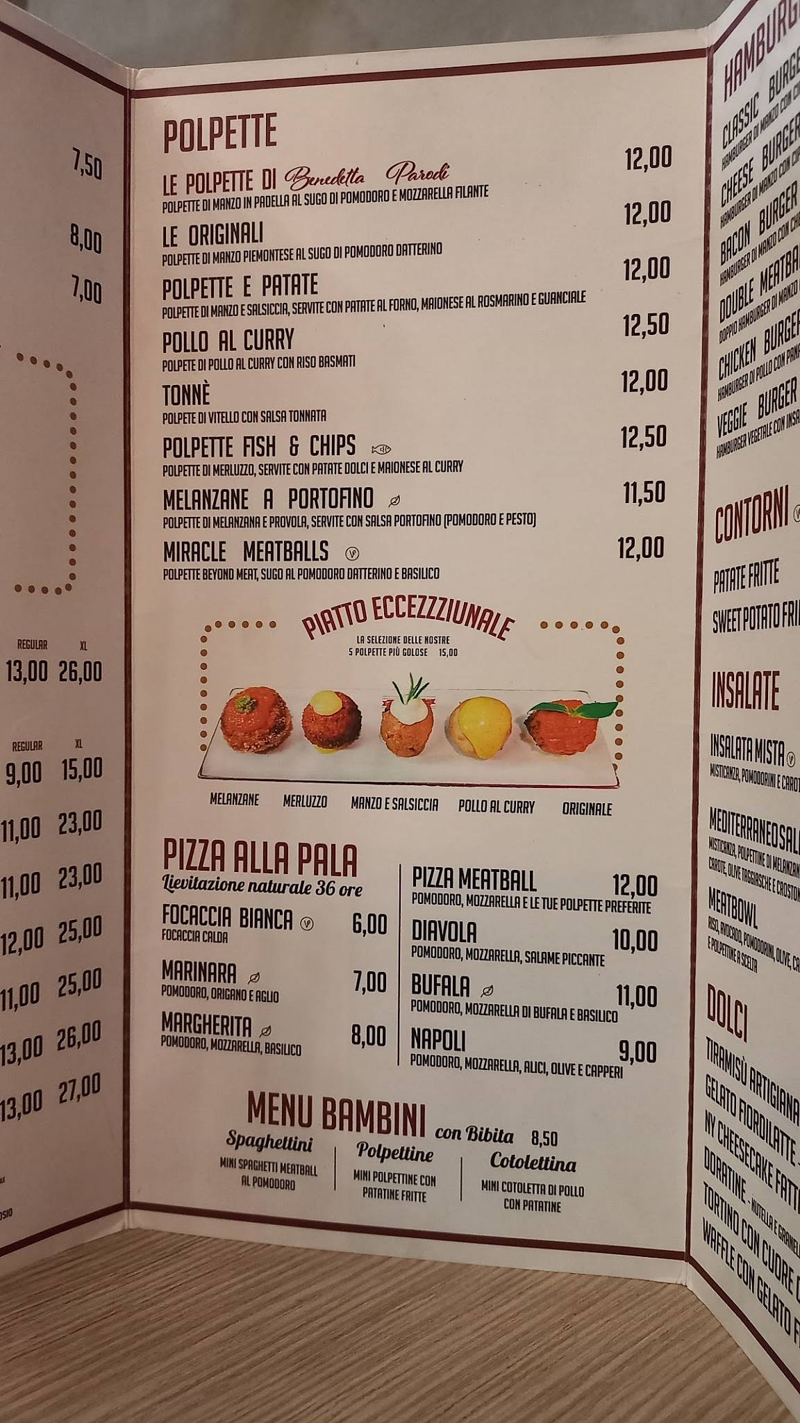 Menu di Meatball Family Centro Commerciale ROMAEST 
