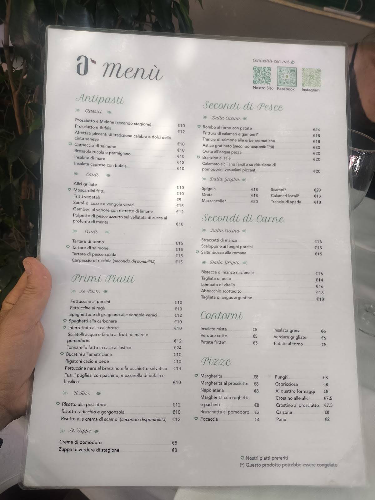 Menu di Ristorante Arturo 
