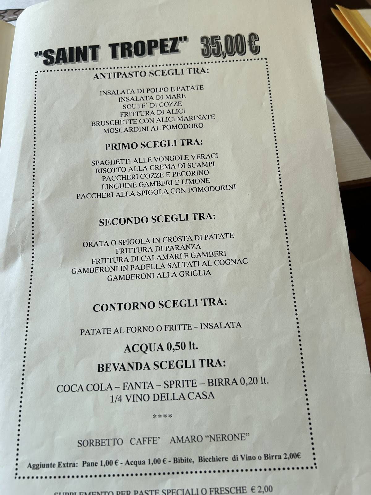 Menu di Ristorante Mercato 8 