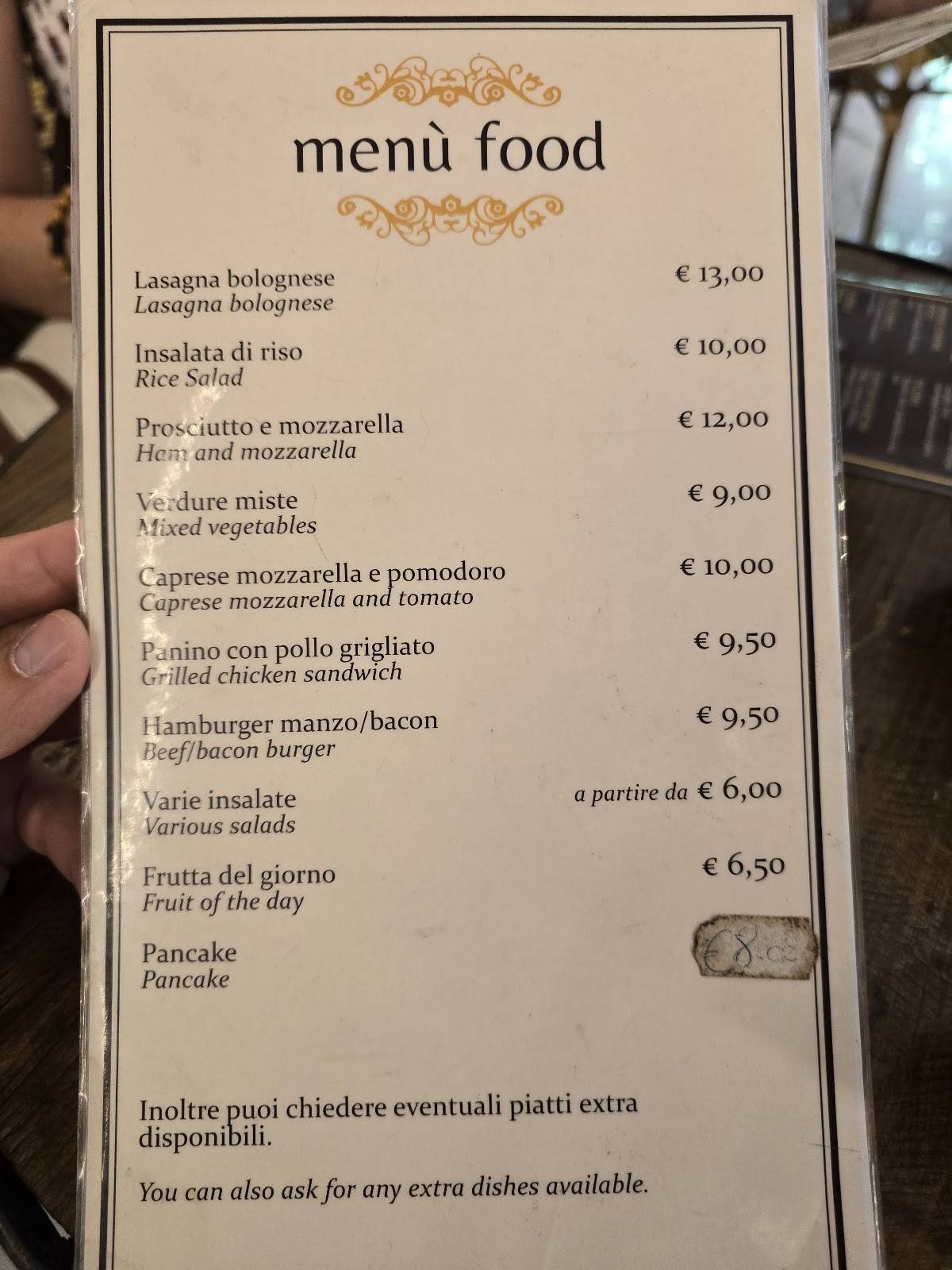 Menu di Sciascia Caffè 1919 