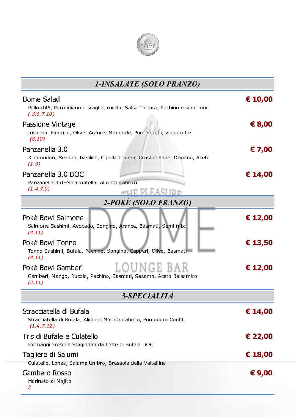 Menu di Le bistrot de la place 