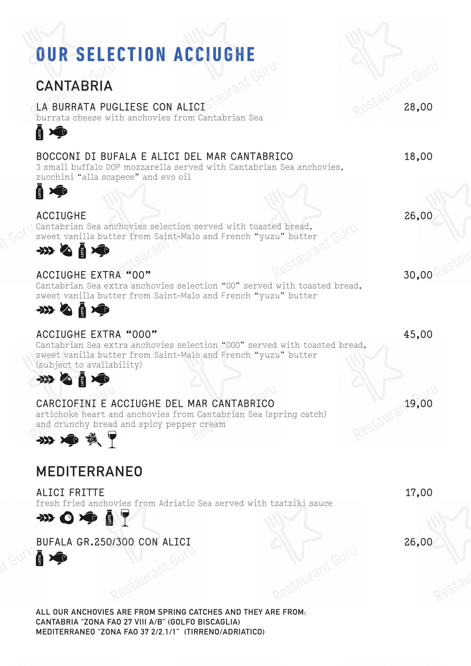 Menu pour Roscioli Salumeria con Cucina - 菜单
