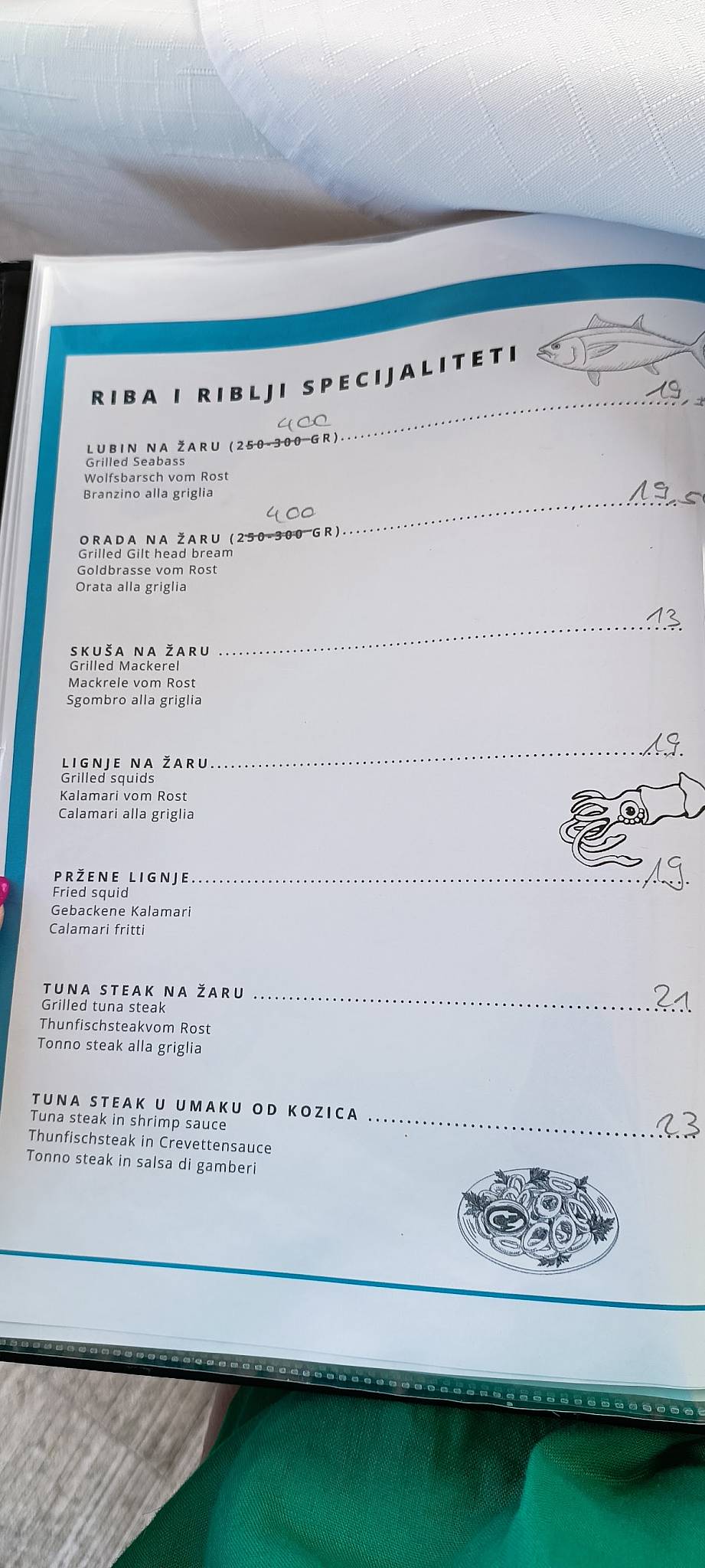 Menu di Rosos 