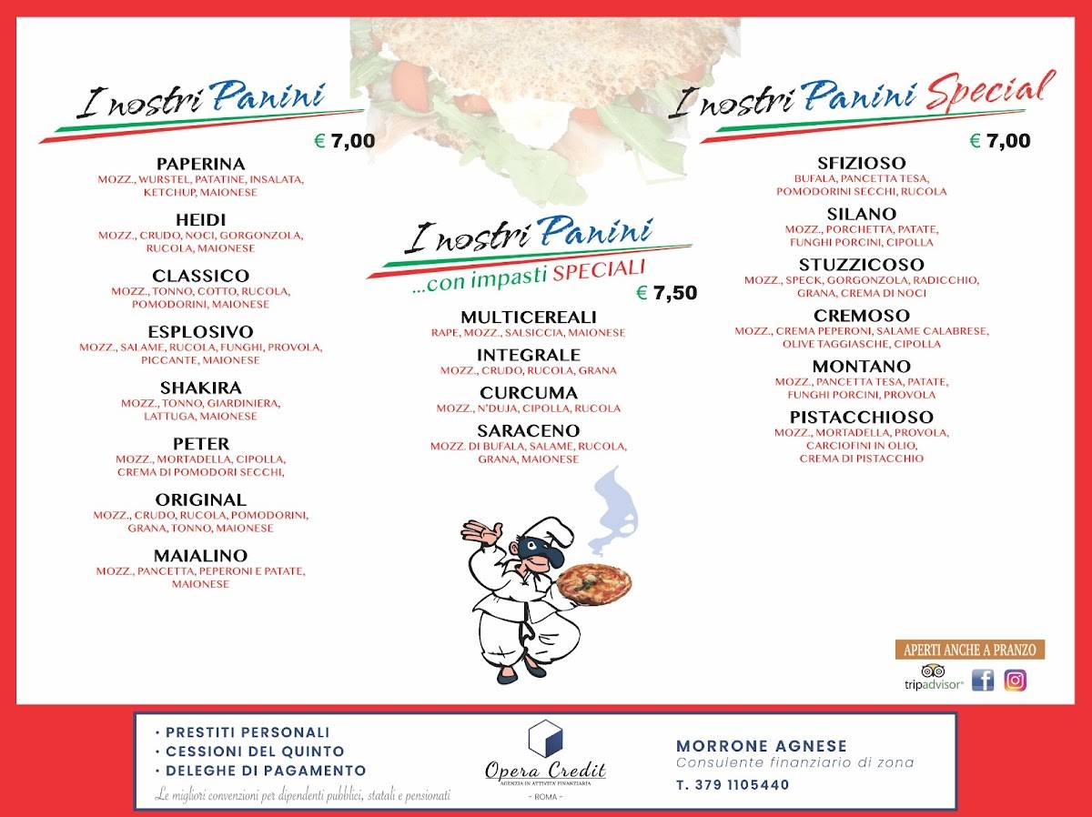 Menu di Pizzeria Pulcinella 