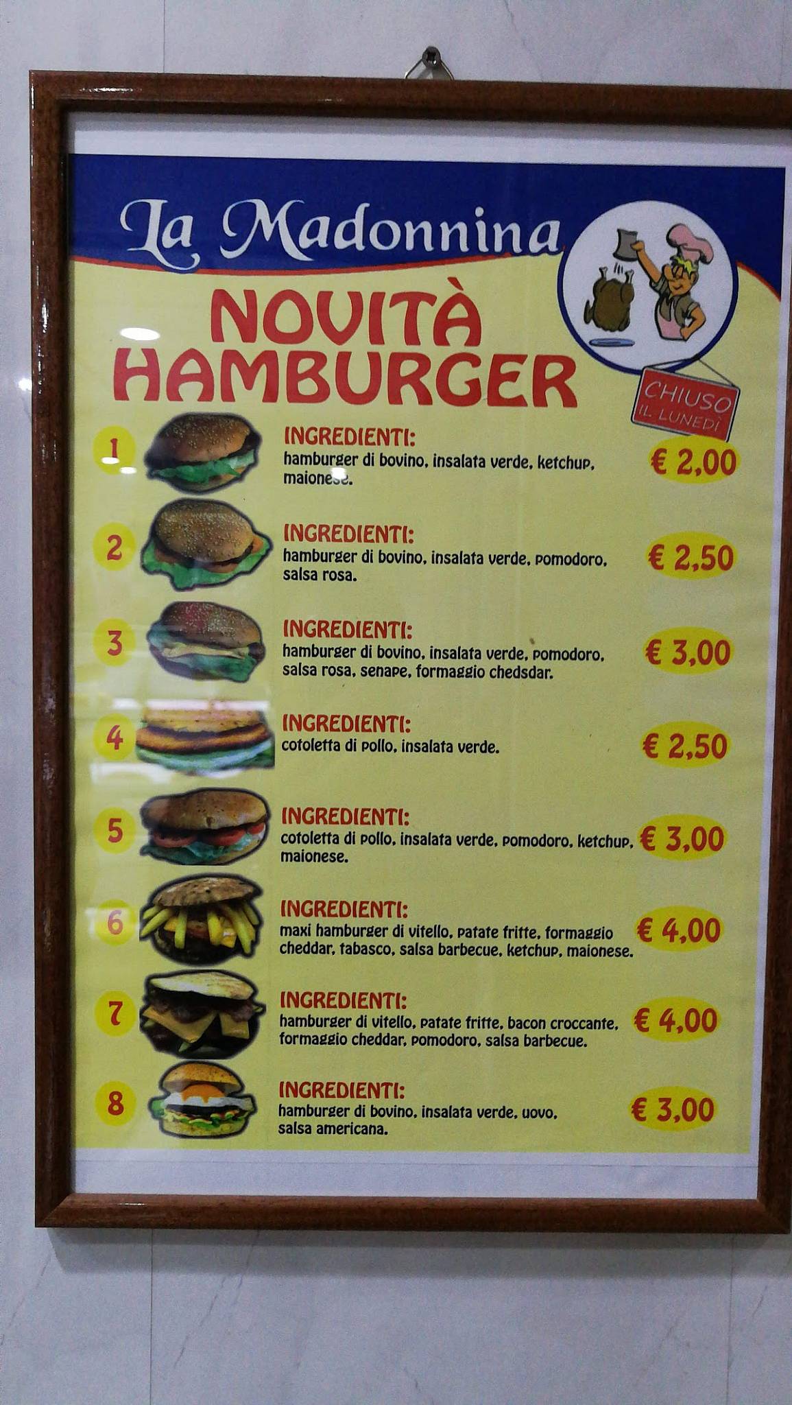 Menu di Rosticceria La Madonnina Di De Luca Antonella 